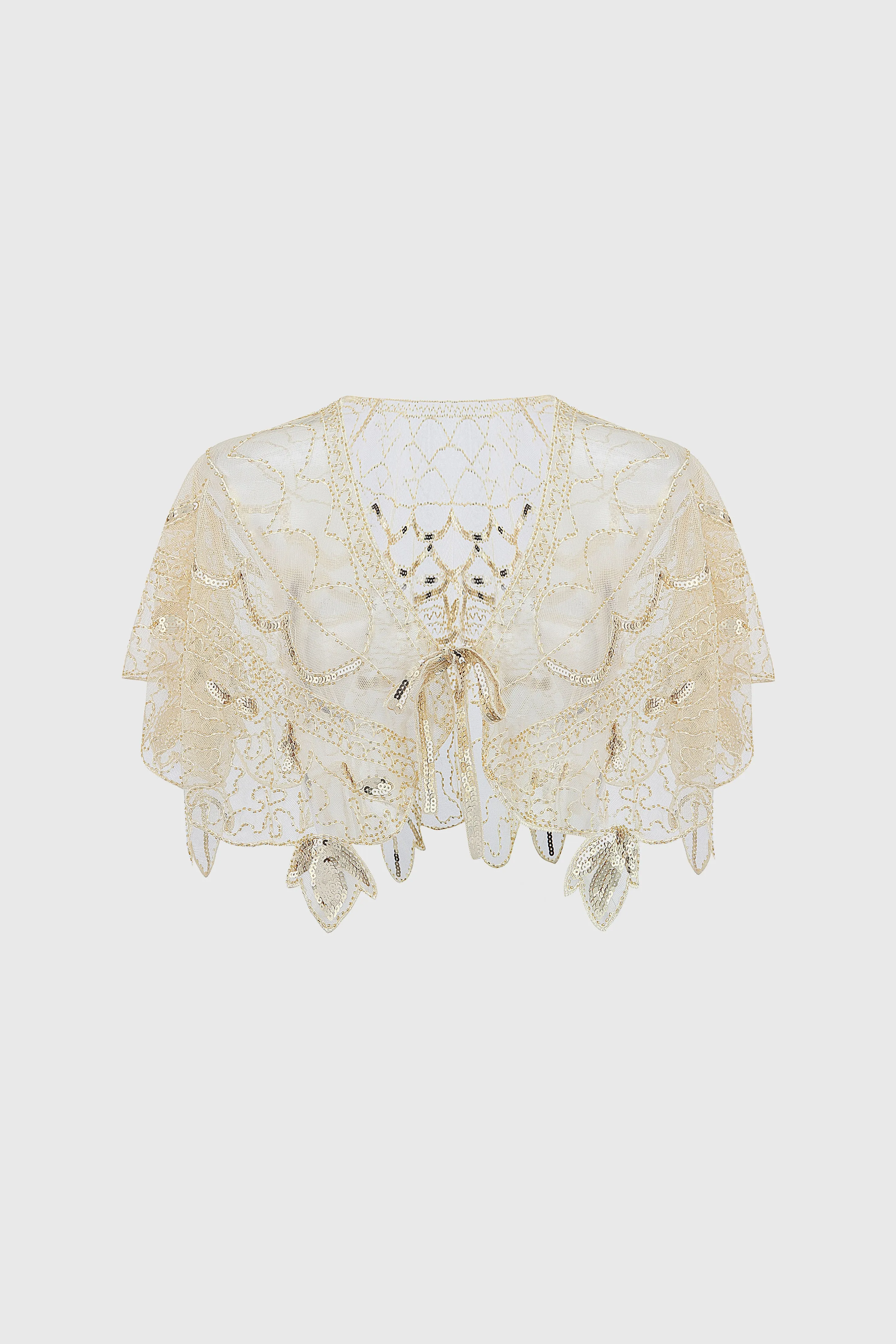 Elegant Sequin Beaded Evening Shawl sold by BABEYOND