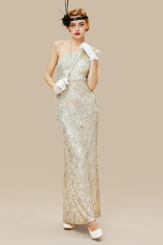 Embellished Sequin Asymmetric Dress sold by BABEYOND