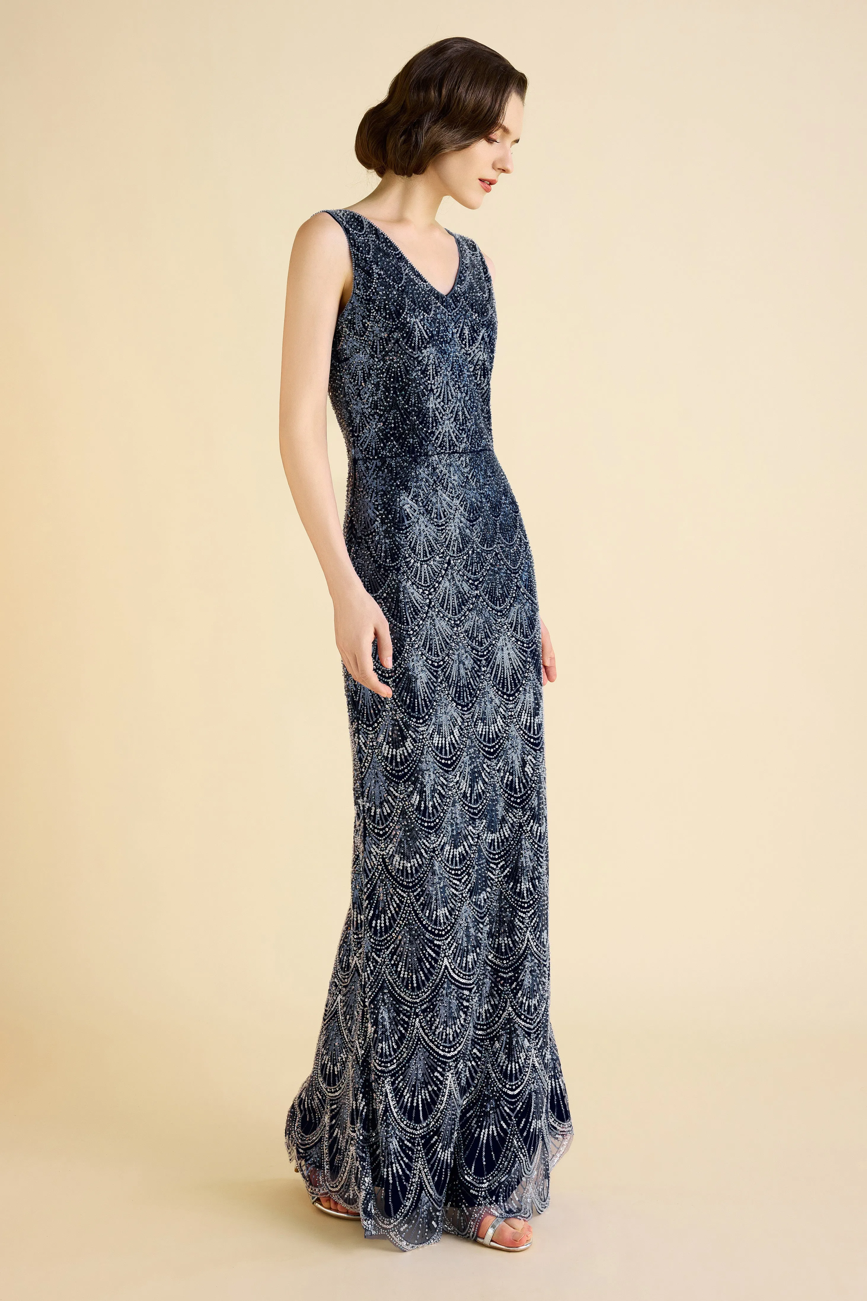 Sparkling Beaded Mermaid Evening Gown sold by BABEYOND product image thumbnail 5