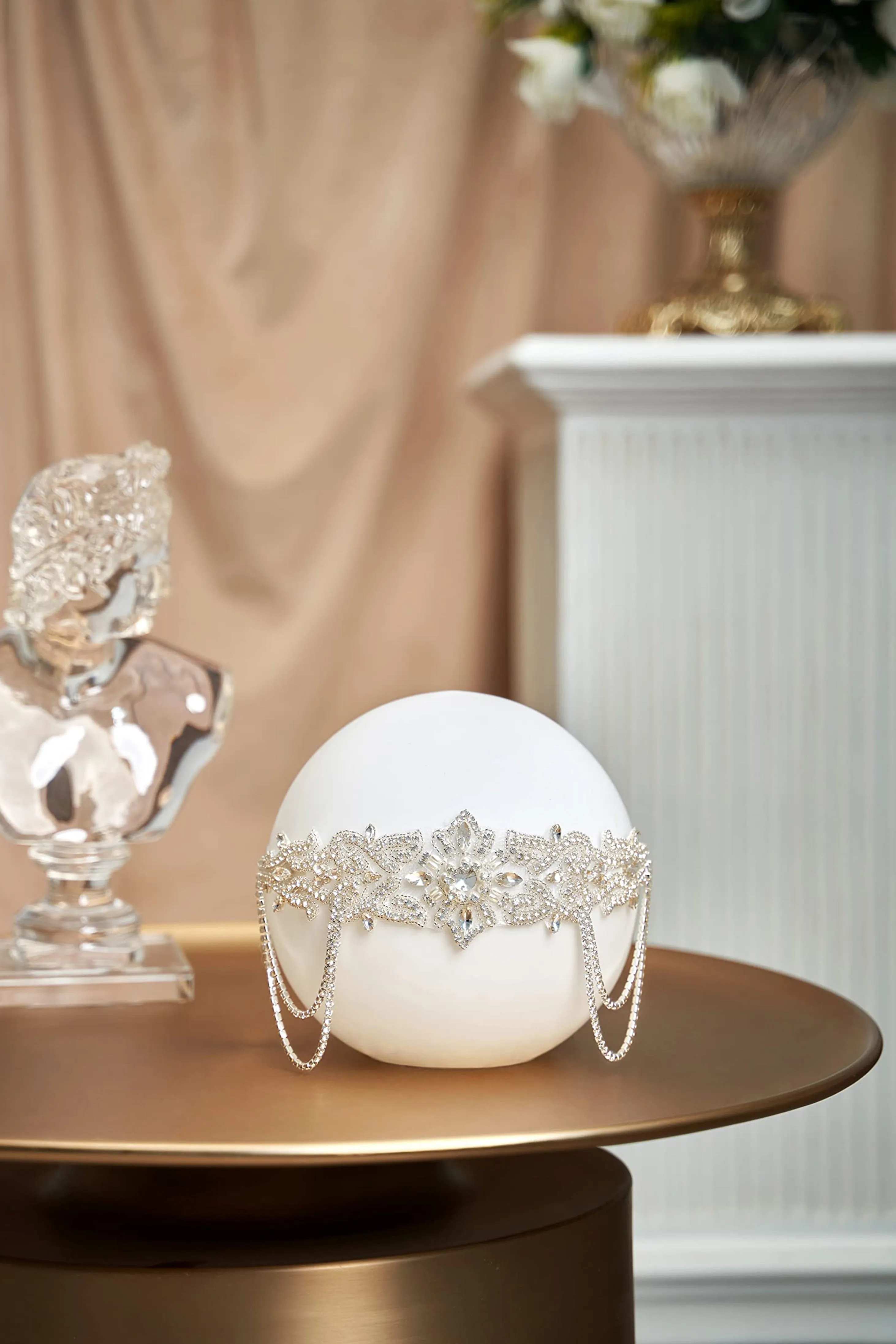 Beaded Rhinestone Dangle Headband sold by BABEYOND product image thumbnail 5