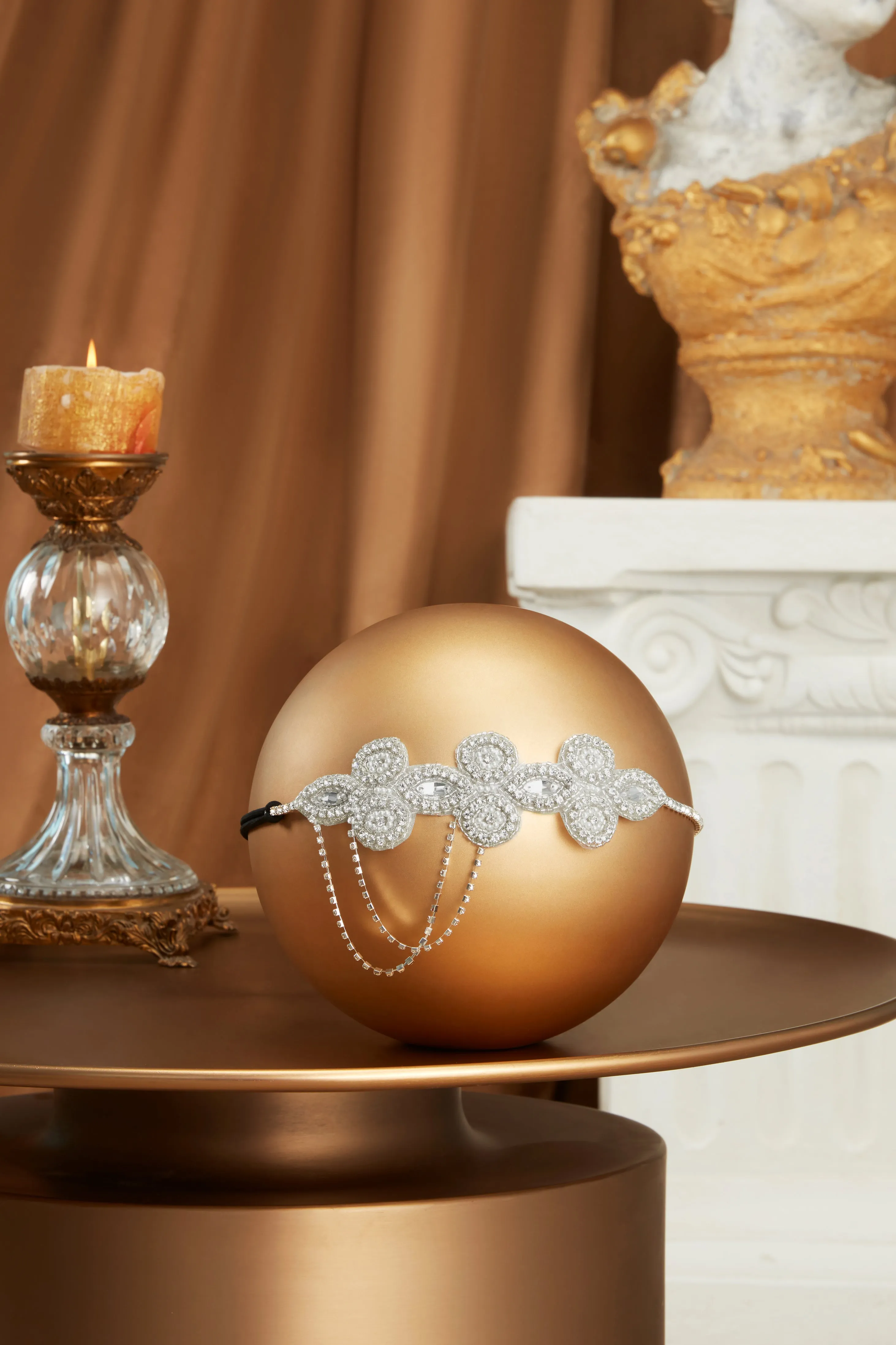 Sparkle Rhinestone Chain Floral Circlet sold by BABEYOND product image thumbnail 3