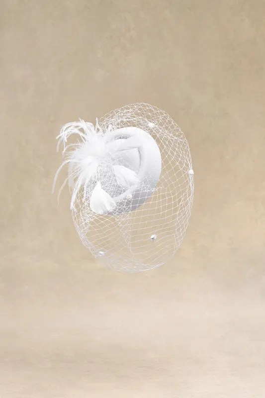 Vintage Feather Veil Flapper Fascinator sold by BABEYOND