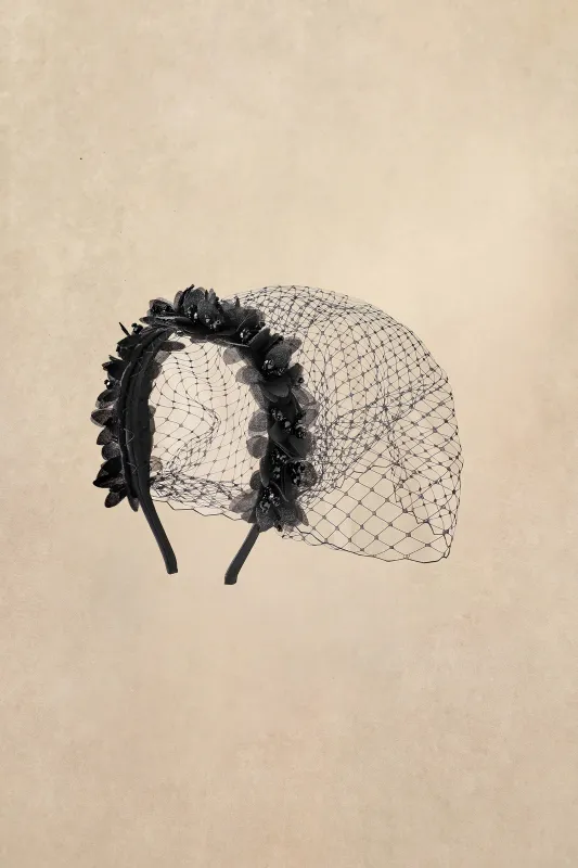 Elegant Beaded Veil Cocktail Fascinator sold by BABEYOND