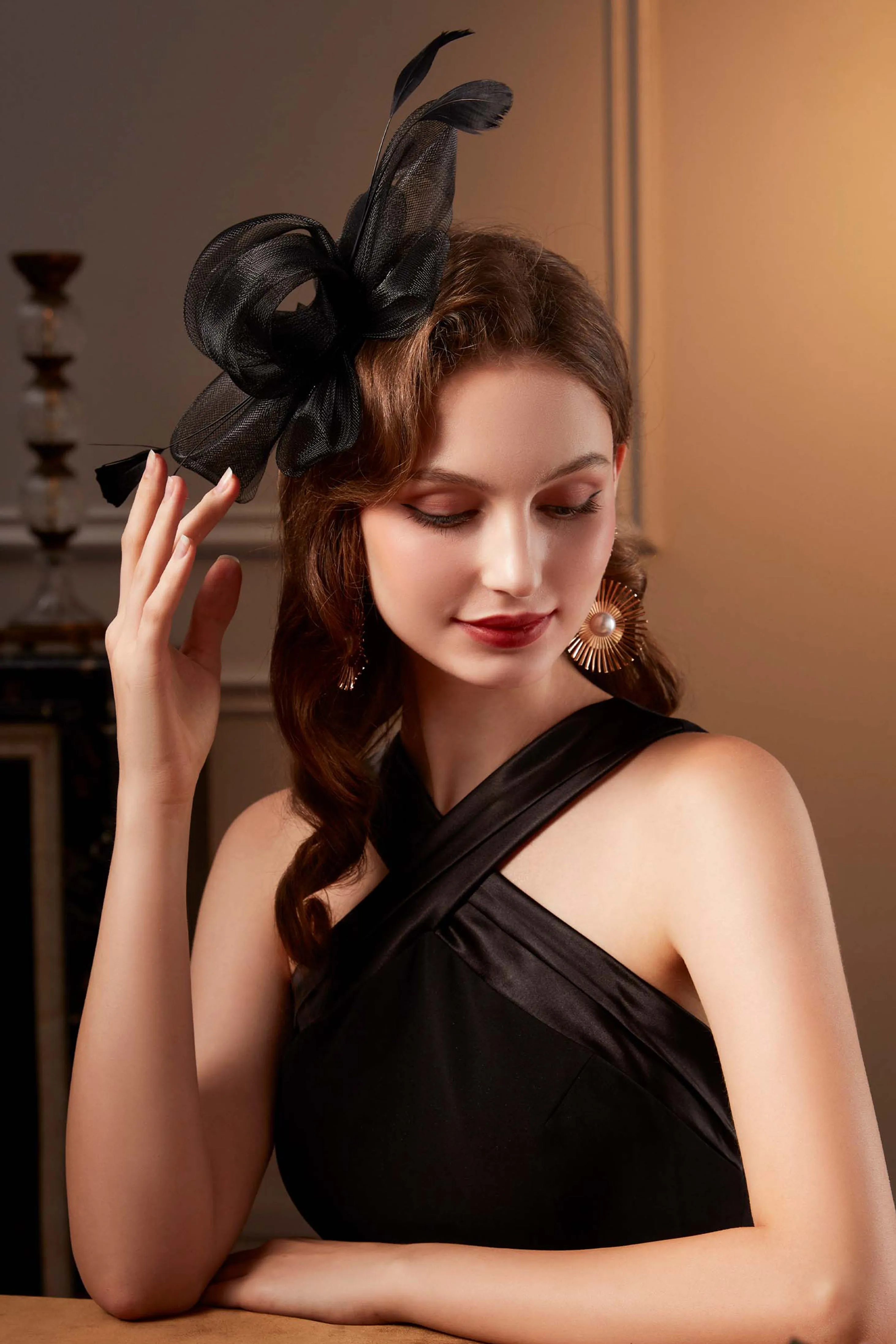 Delicate Organza Ribbon Derby Fascinator sold by BABEYOND product image thumbnail 3