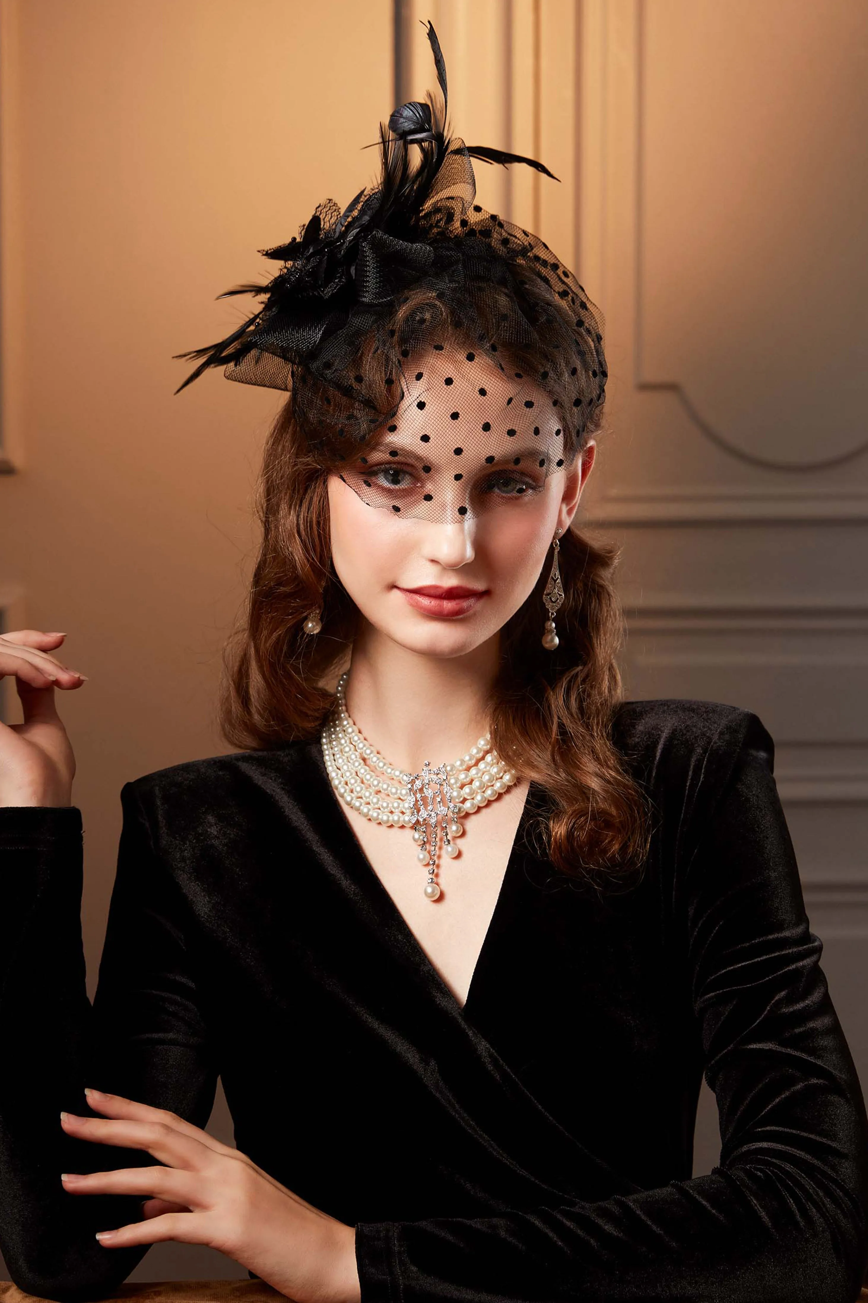 Elegant Kentucky Veil Floral Fascinator sold by BABEYOND product image thumbnail 3