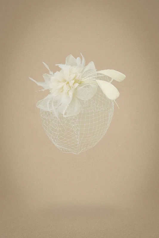 Vintage Feathers Floral Veil Fascinator sold by BABEYOND