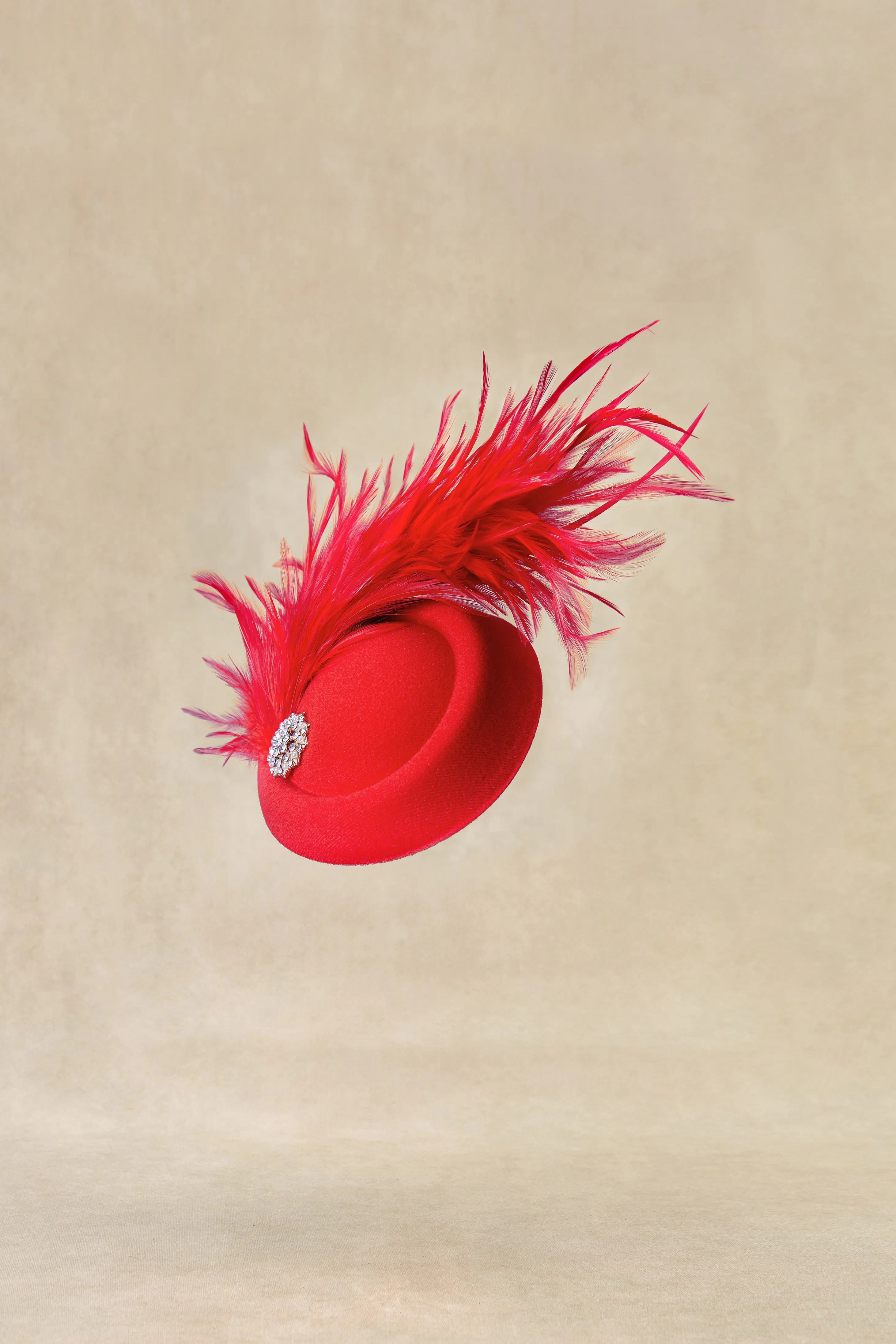 Rhinestone Feather Derby Fascinator sold by BABEYOND