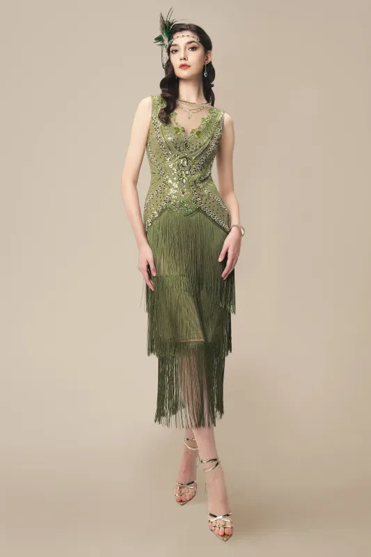 Vintage Allure Fringe Flapper Dress sold by BABEYOND