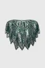 1920s Beaded Sequin Leaf Shawl sold by BABEYOND