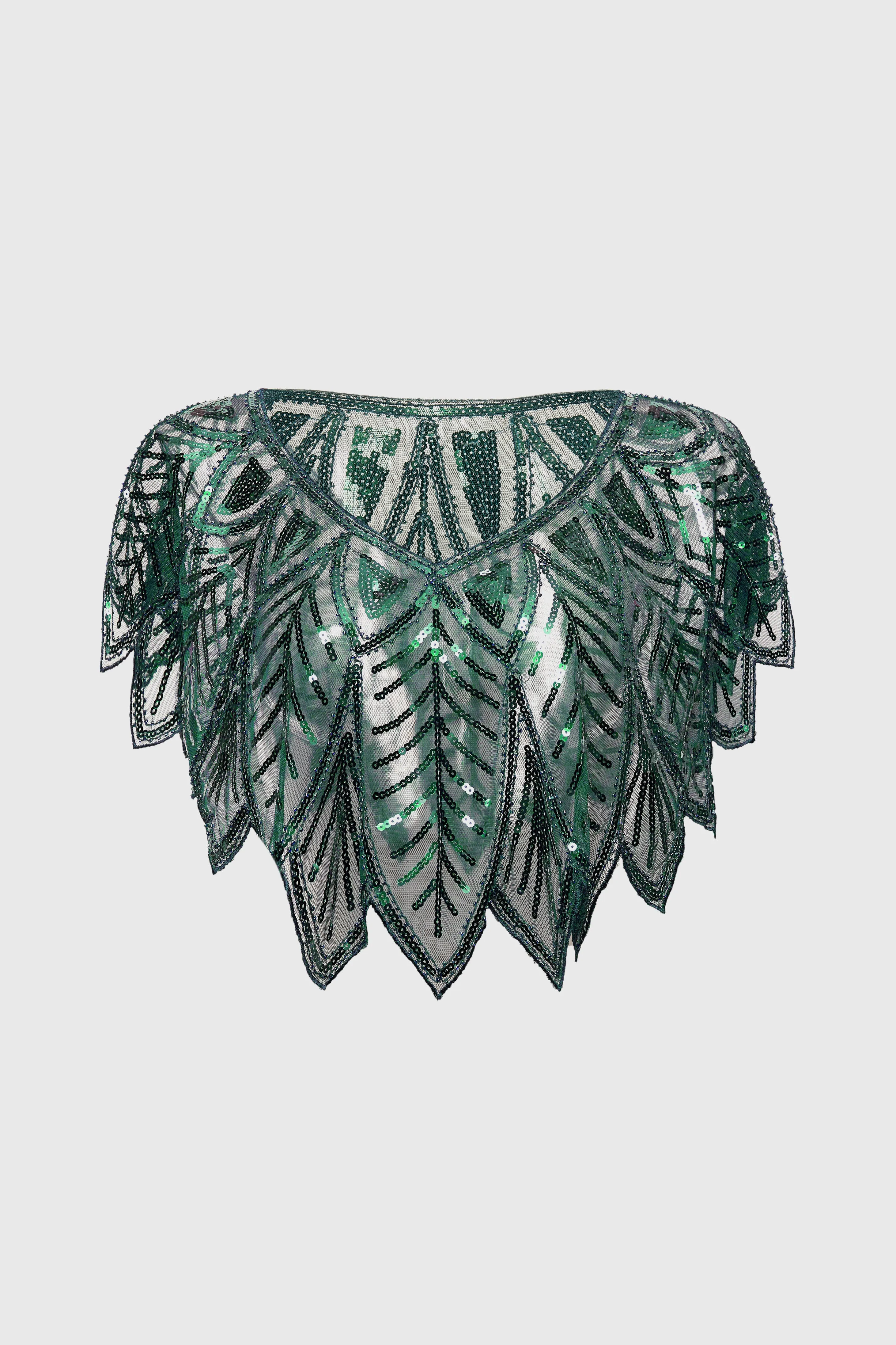1920s Beaded Sequin Leaf Shawl sold by BABEYOND product image thumbnail 3