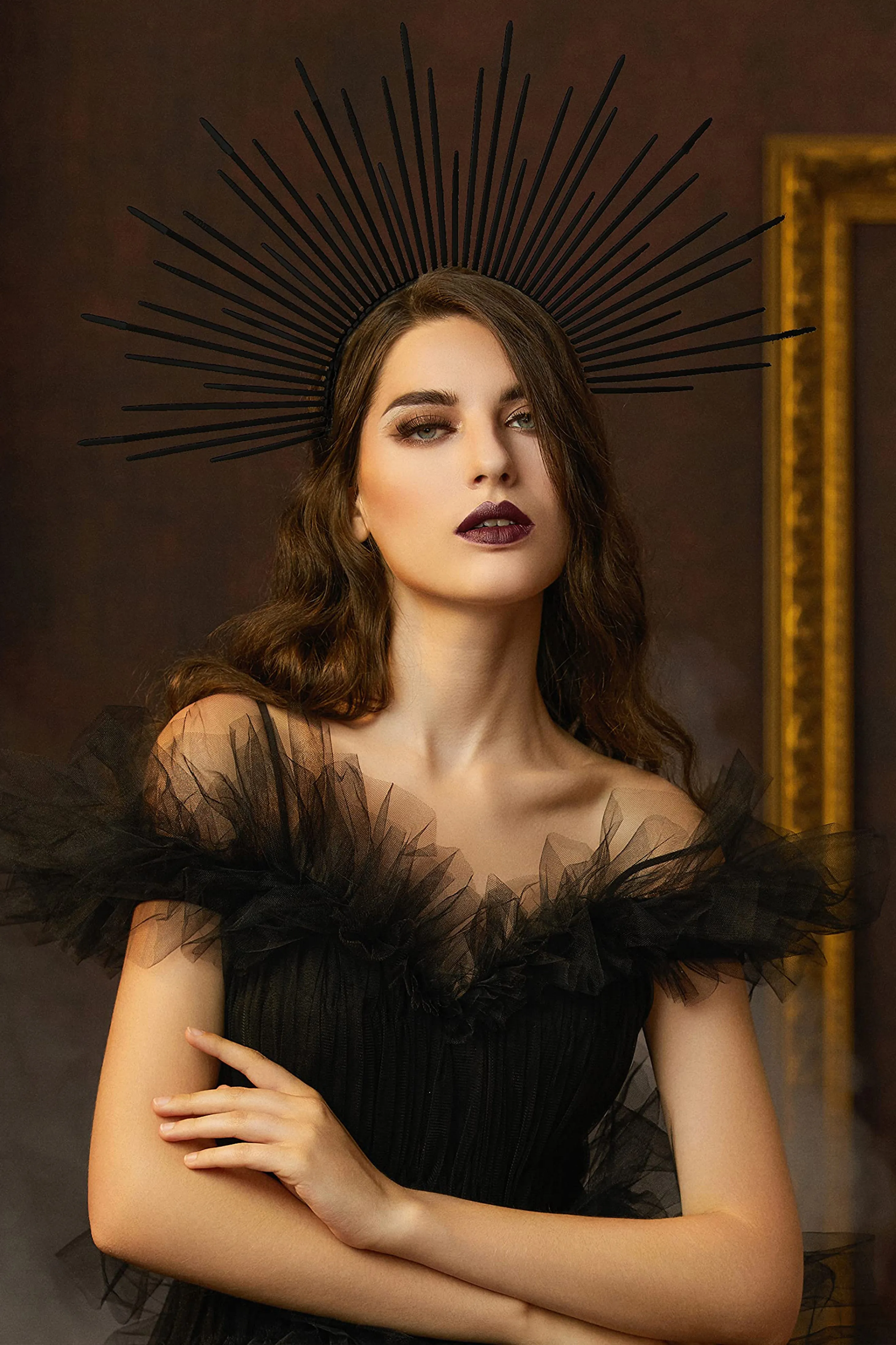 Sunburst Spiked Goddess Halo Headband sold by BABEYOND product image thumbnail 3