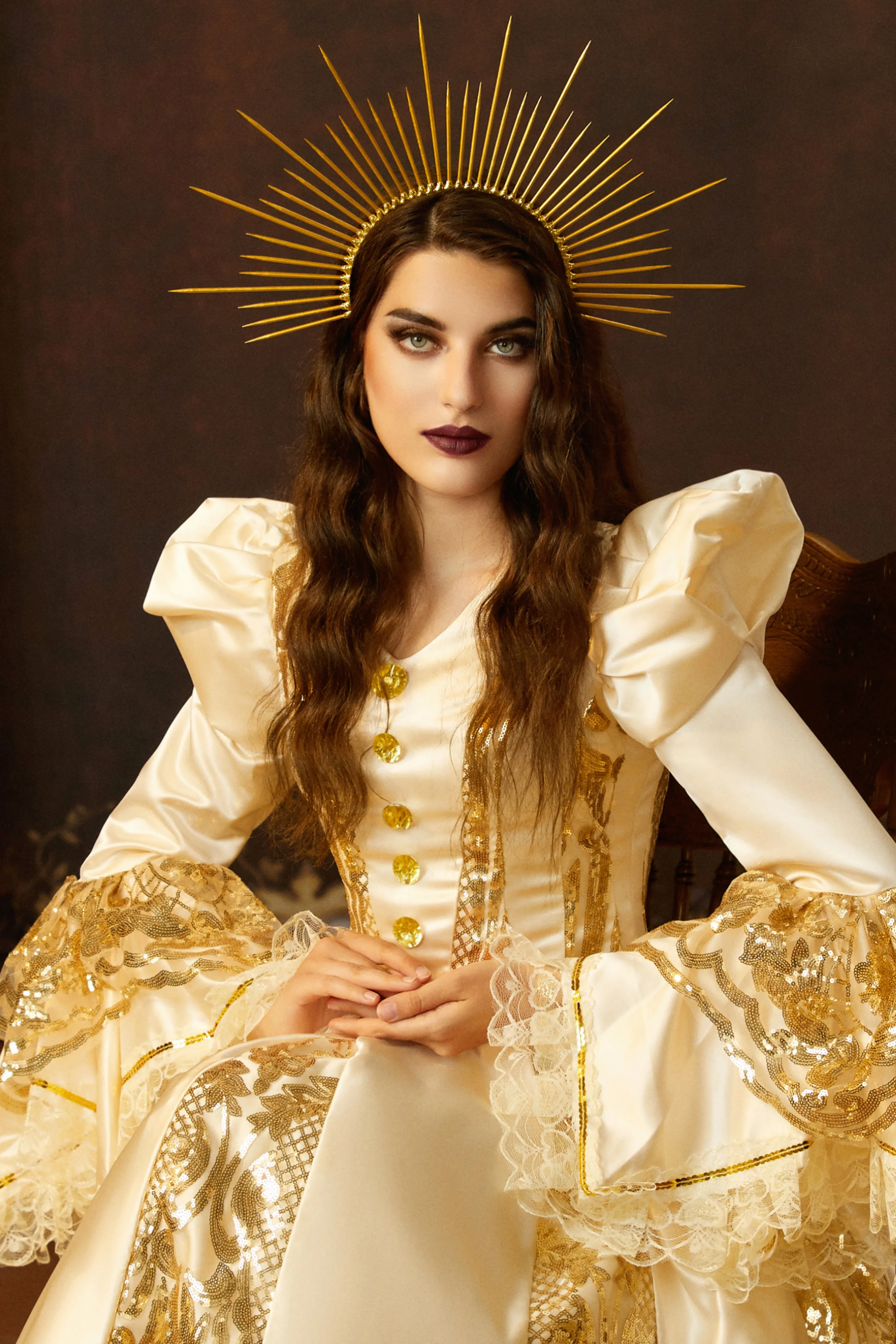 Elegant Sunburst Greek Goddess Halo Crown sold by BABEYOND product image thumbnail 2