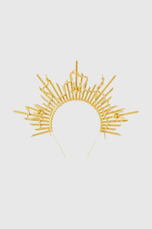 Halloween Sunburst Goddess Spike Mary Halo Crown sold by BABEYOND