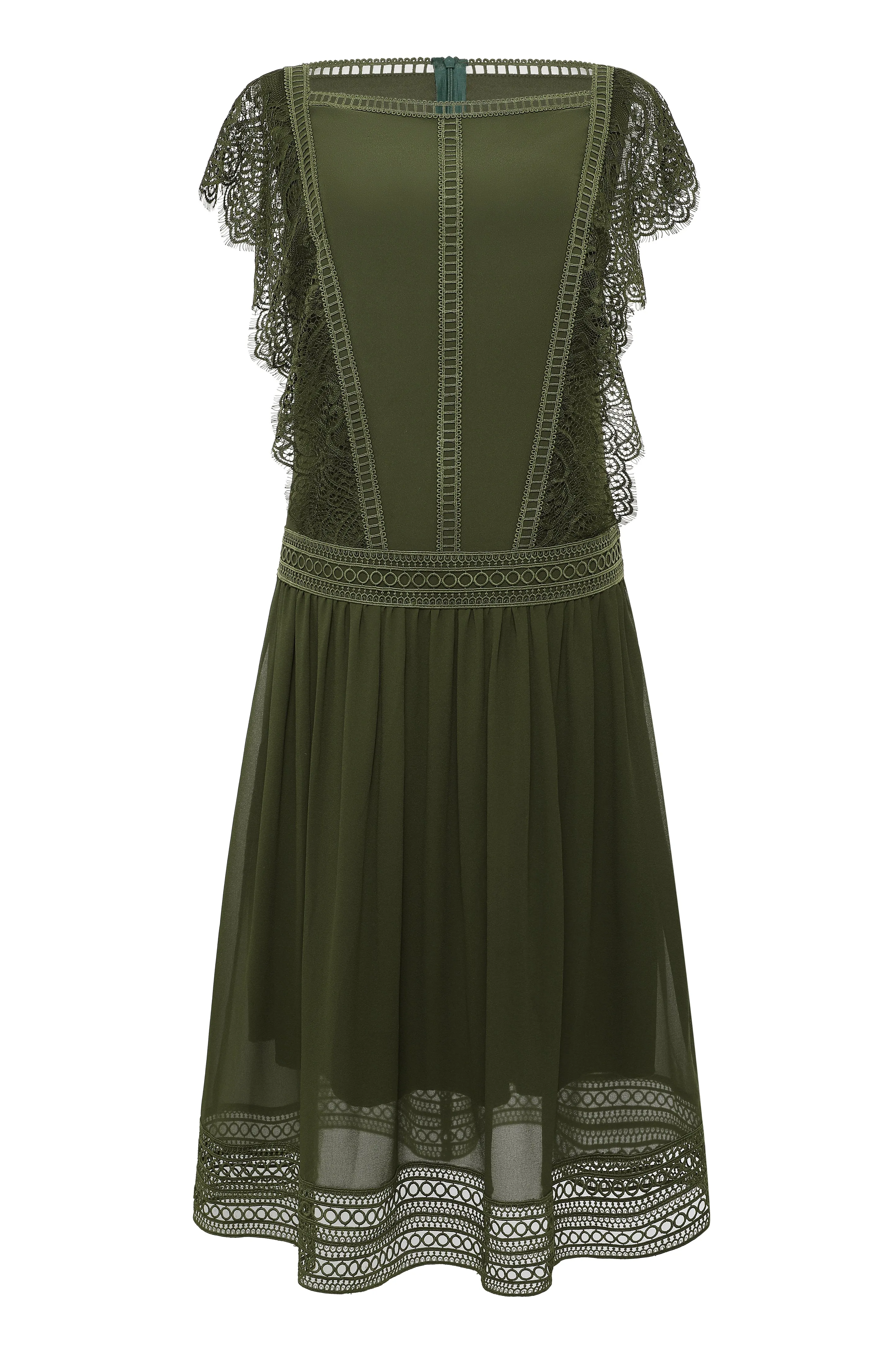 Retro Charm Lace Trimmed Day Dress sold by BABEYOND product image thumbnail 5