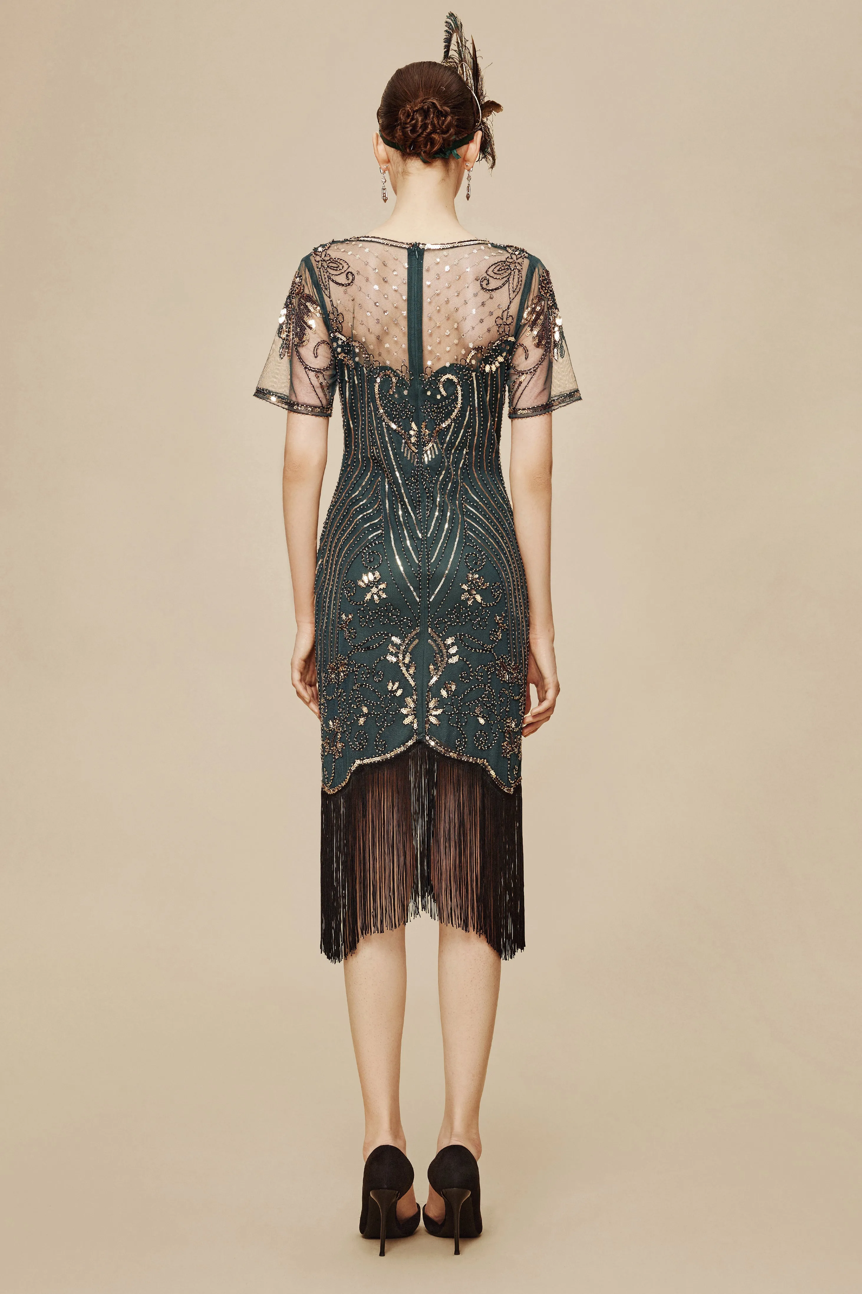 Vintage Glorious Paisley Fringe Flapper Dress sold by BABEYOND product image thumbnail 2