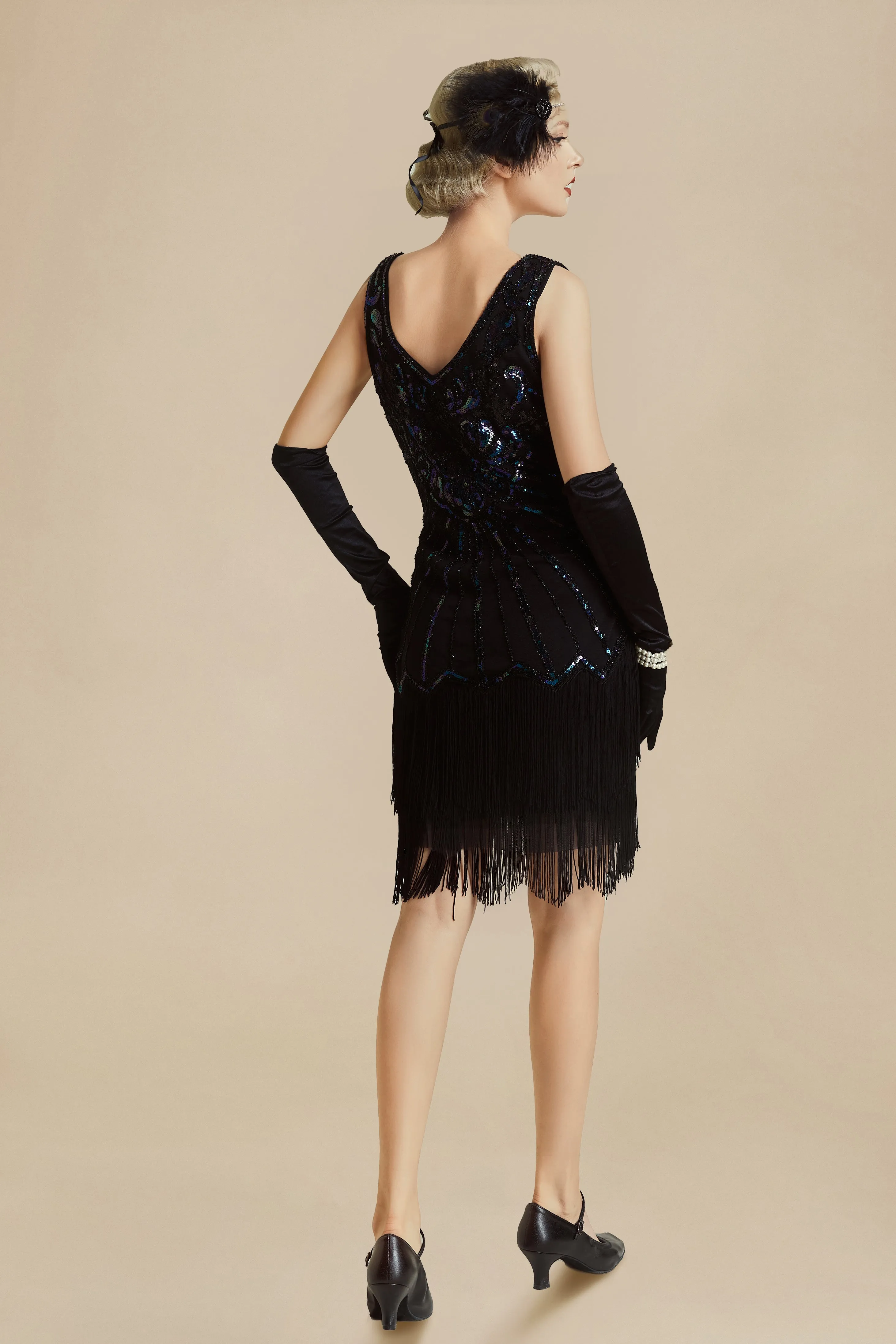 Roaring 20s Paisley Great Gatsby Dress sold by BABEYOND product image thumbnail 2