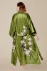 Plus-Size Floral Satin Kimono Robe sold by BABEYOND