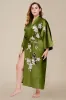 Plus-Size Floral Satin Kimono Robe sold by BABEYOND