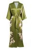 Plus-Size Floral Satin Kimono Robe sold by BABEYOND