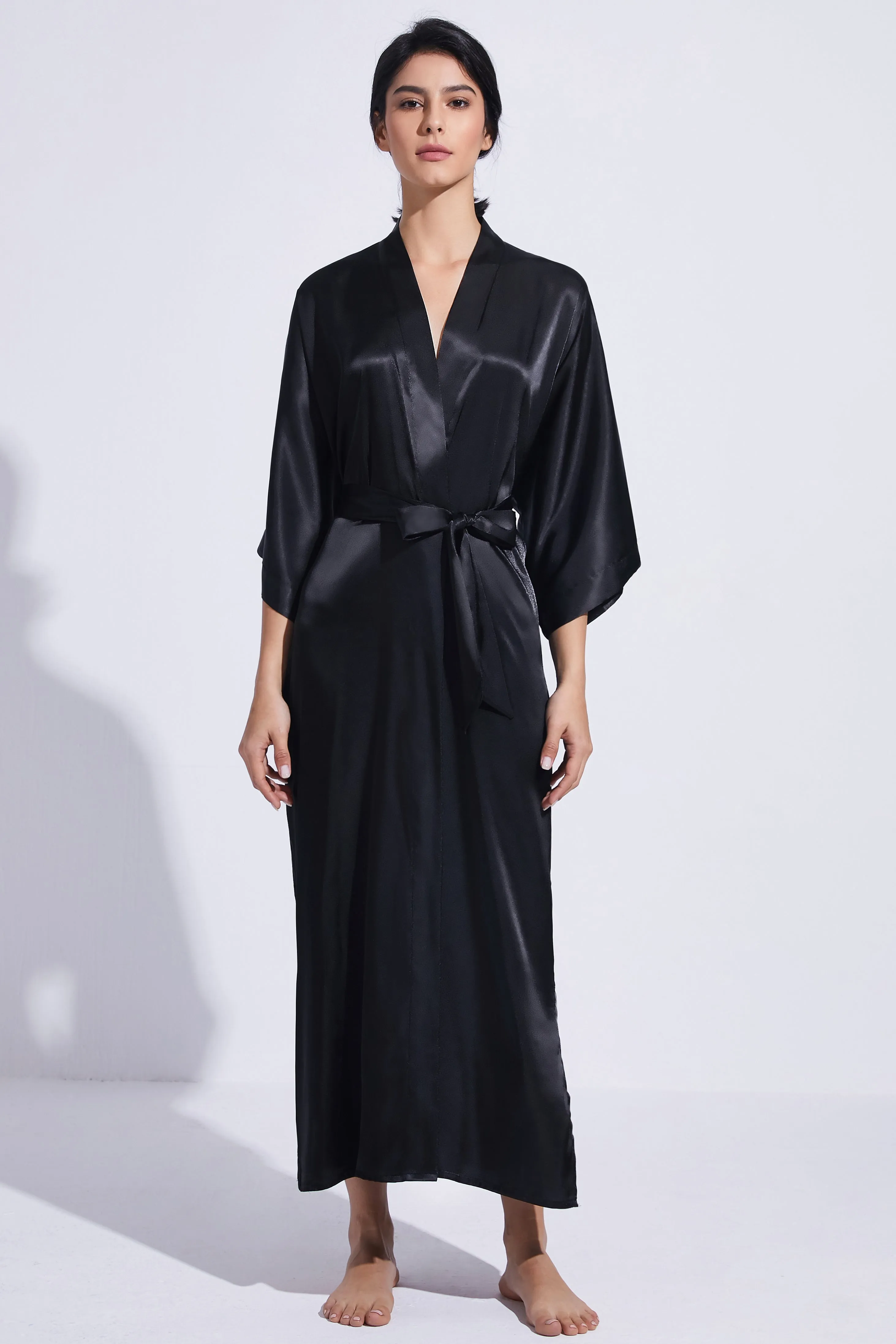Glamour Satin Lounge Robe sold by BABEYOND product image thumbnail 2