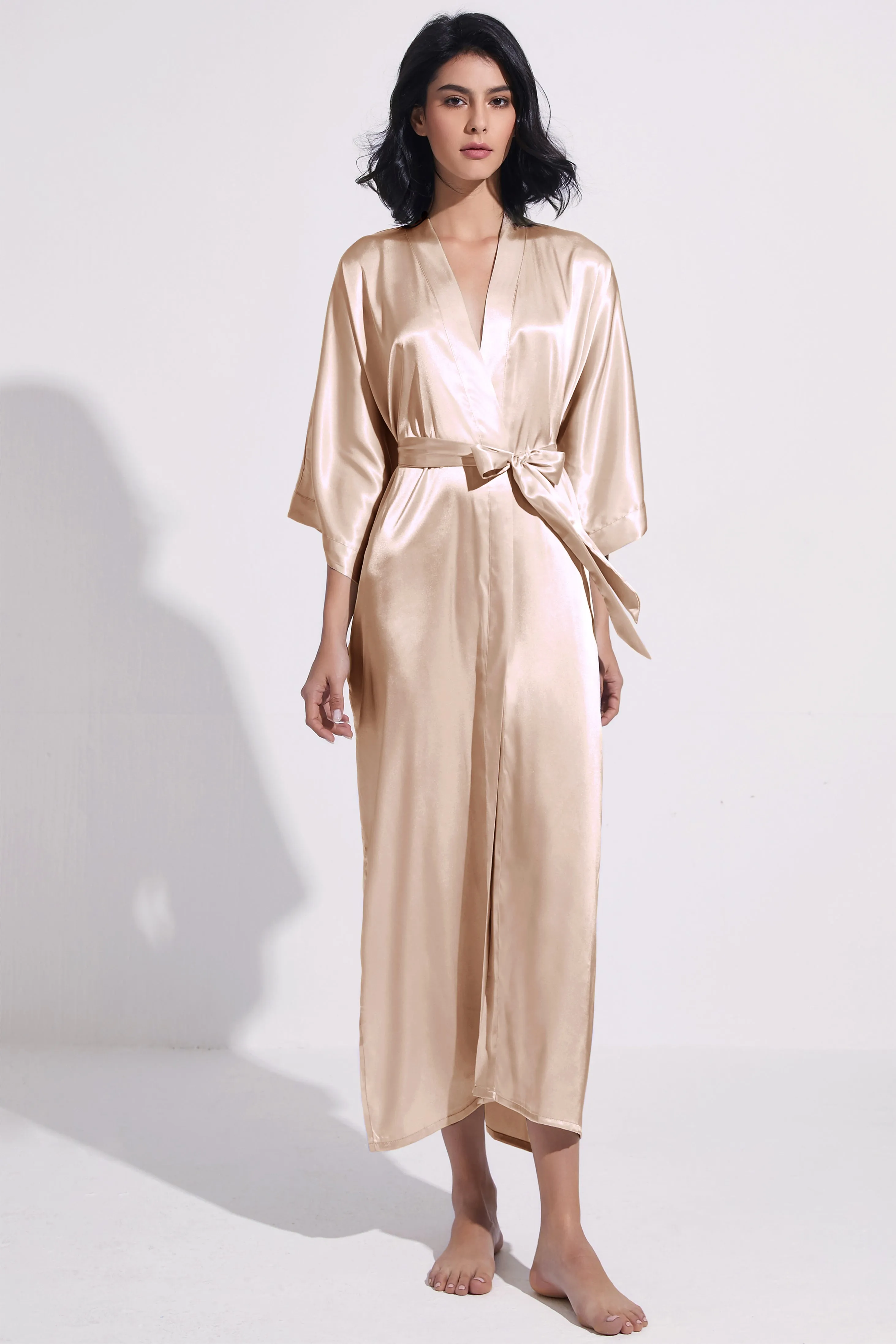 Glamour Satin Lounge Robe sold by BABEYOND product image thumbnail 5