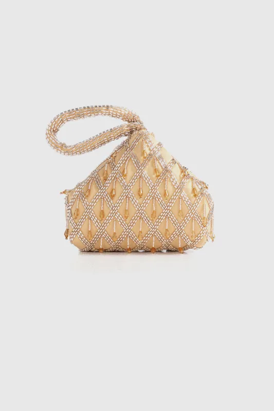 Beaded Pendant Triangle Evening Clutch Purse sold by BABEYOND