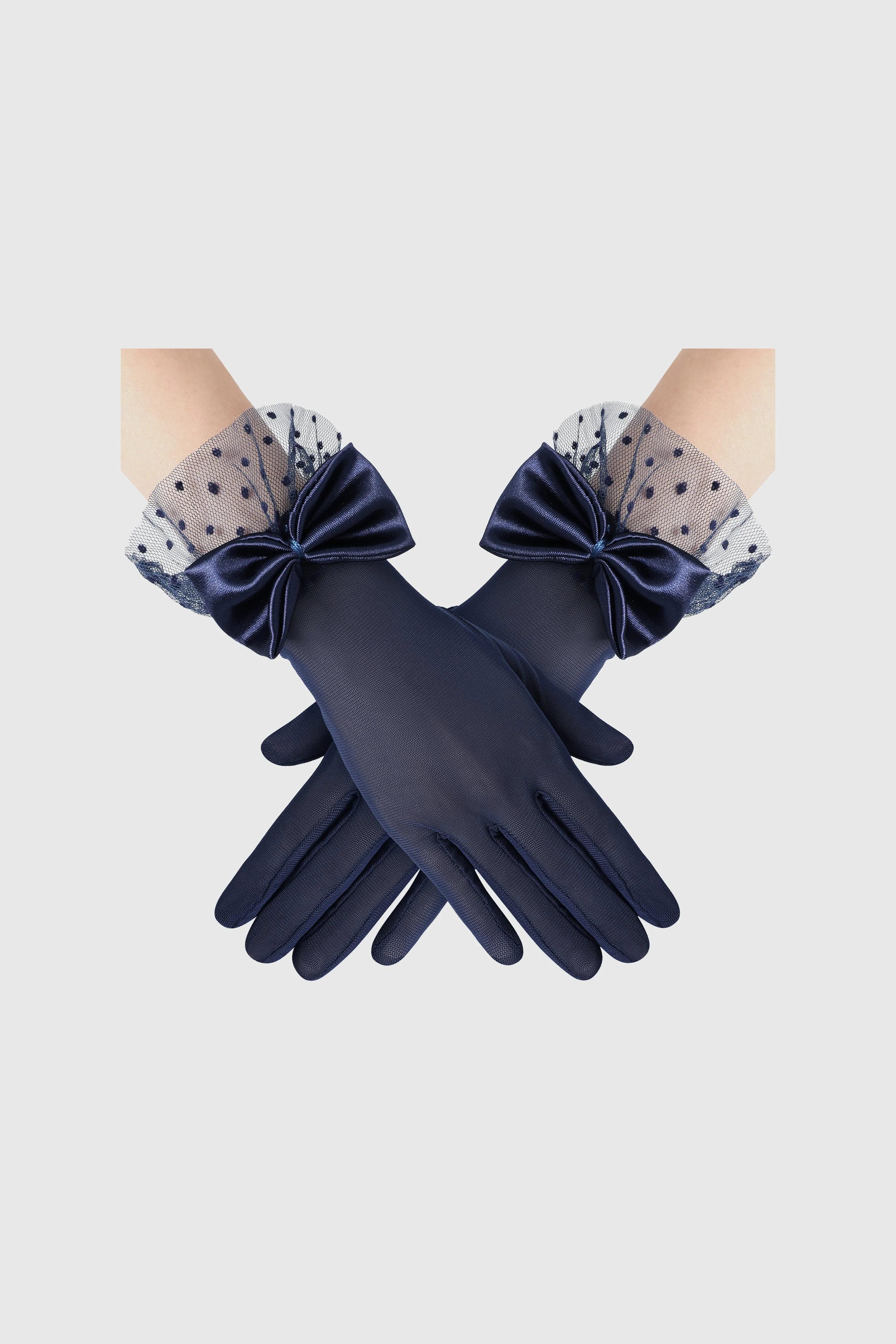 Vintage Polka Dot Bow Mesh Gloves sold by BABEYOND