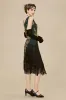 Irregular Tassel Hem Peacock Plus Size Dress sold by BABEYOND
