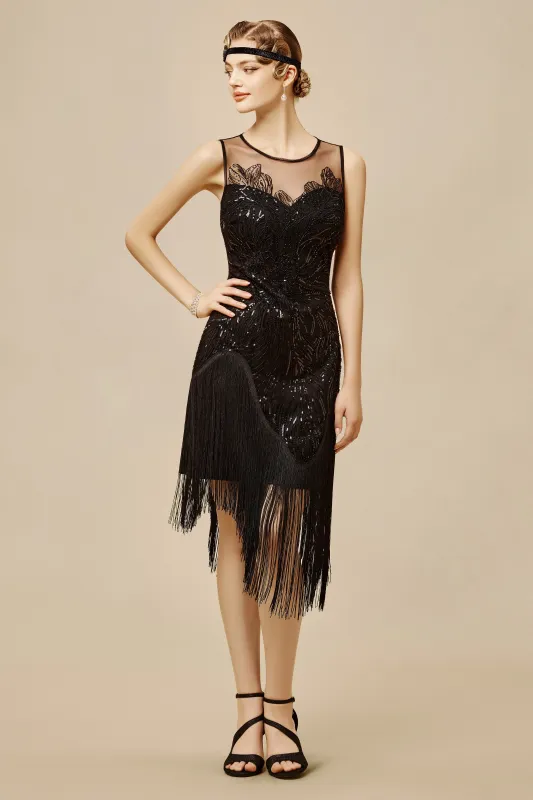Floral Beading Flapper Plus Size Dress made by BABEYOND