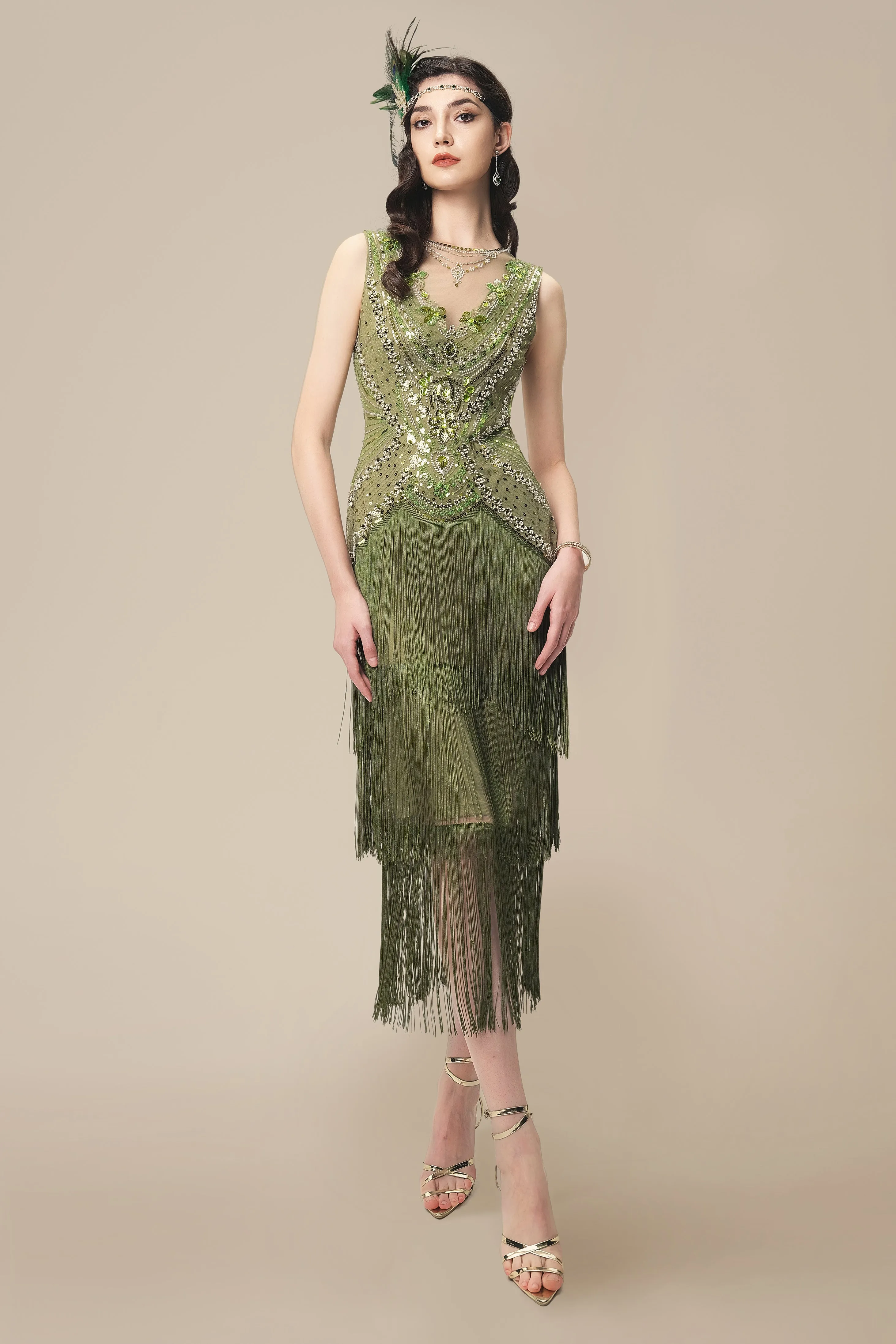 Vintage Fringe Flapper Plus Size Dress sold by BABEYOND