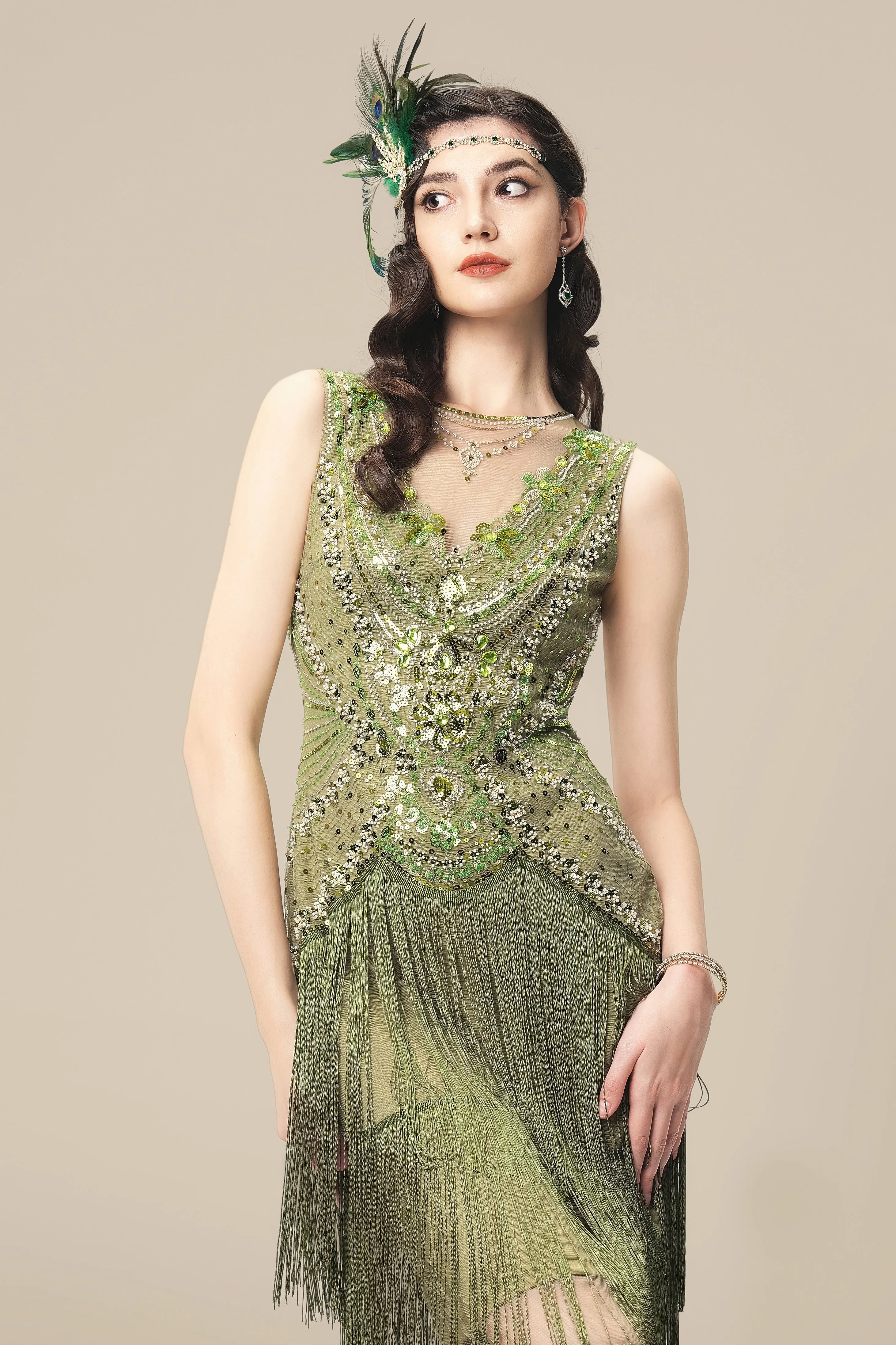 Vintage Fringe Flapper Plus Size Dress sold by BABEYOND product image thumbnail 4