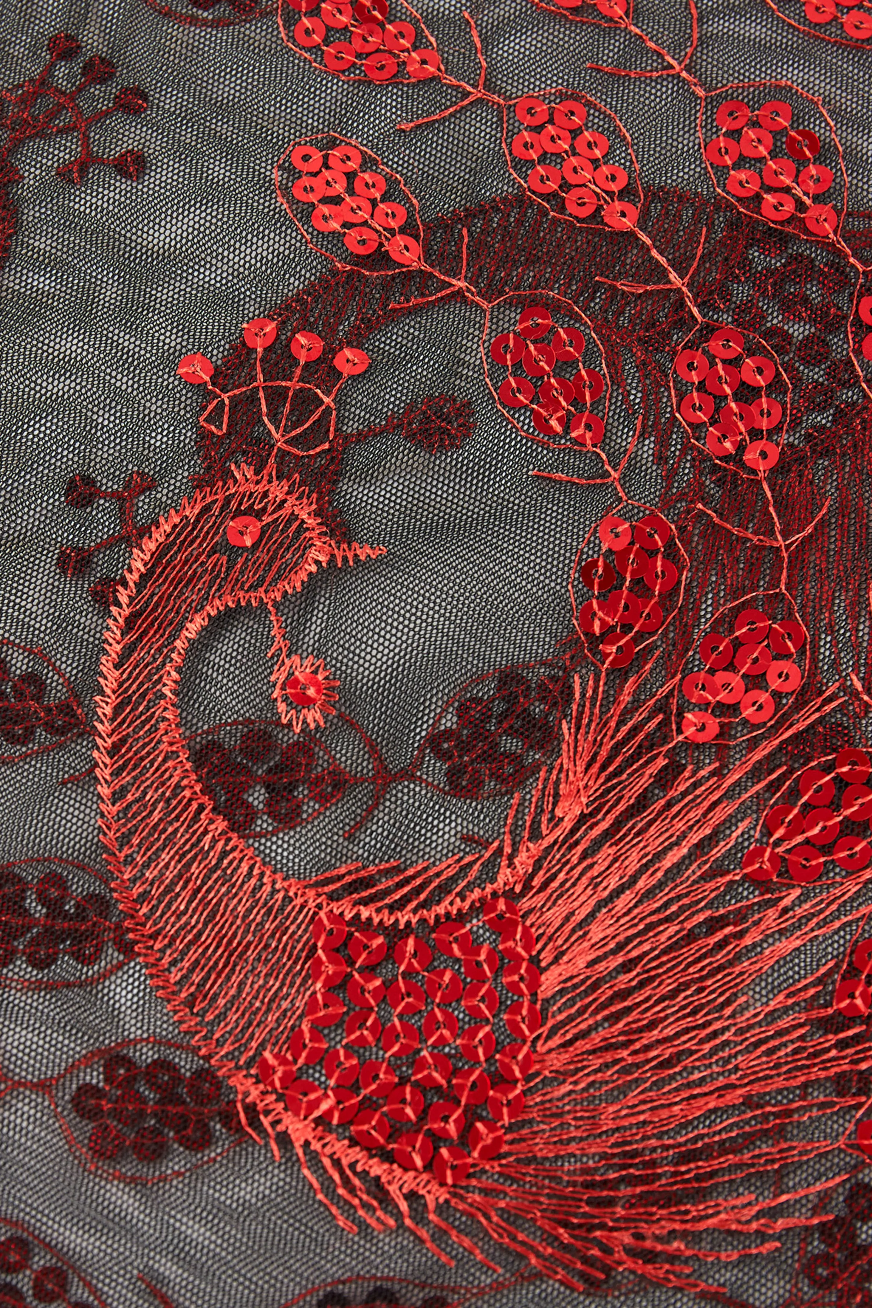 1920s Embroidered Fringed Evening Cape Shawl sold by BABEYOND product image thumbnail 5