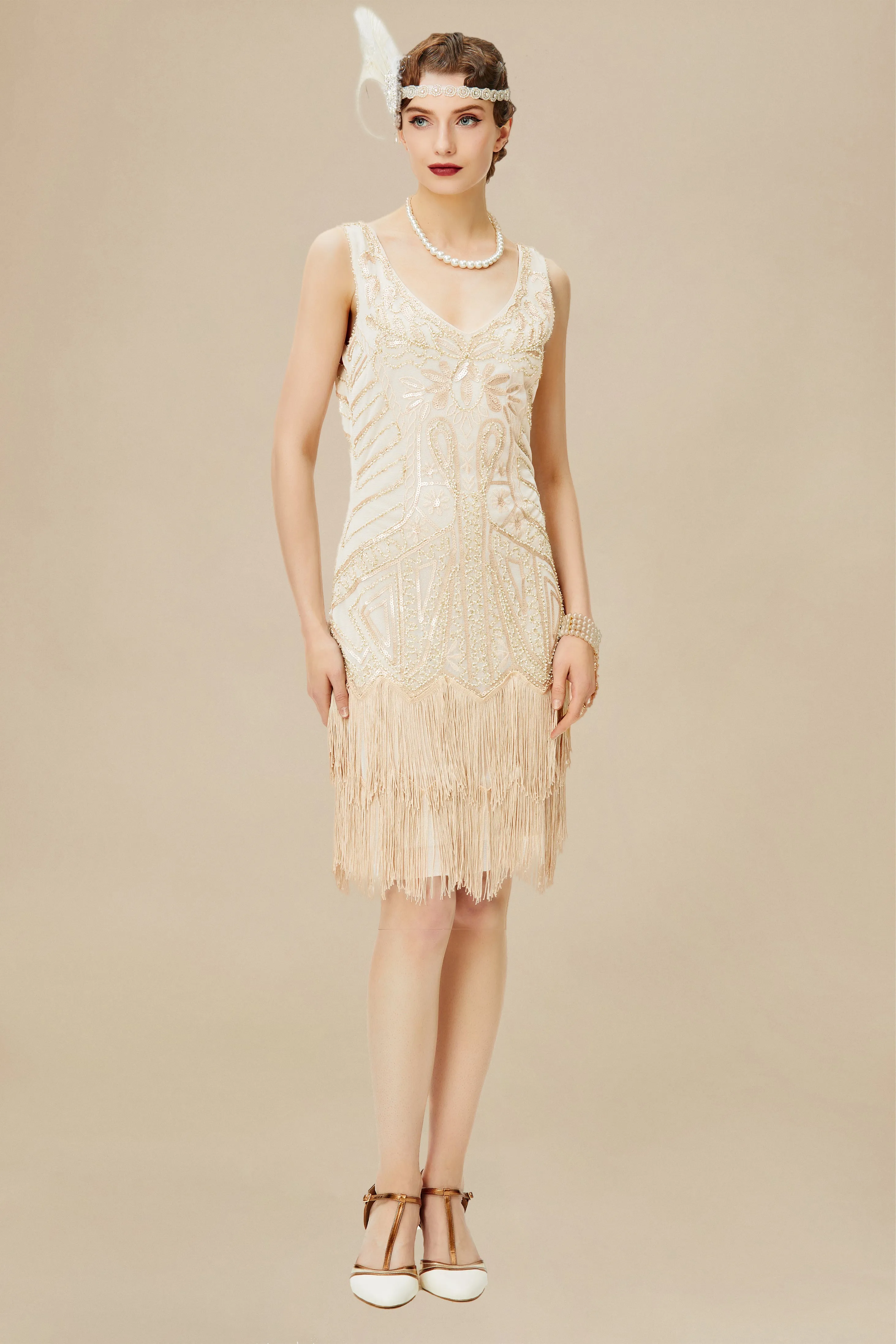 Classic Paisley Art Deco Flapper Dress sold by BABEYOND product image thumbnail 5