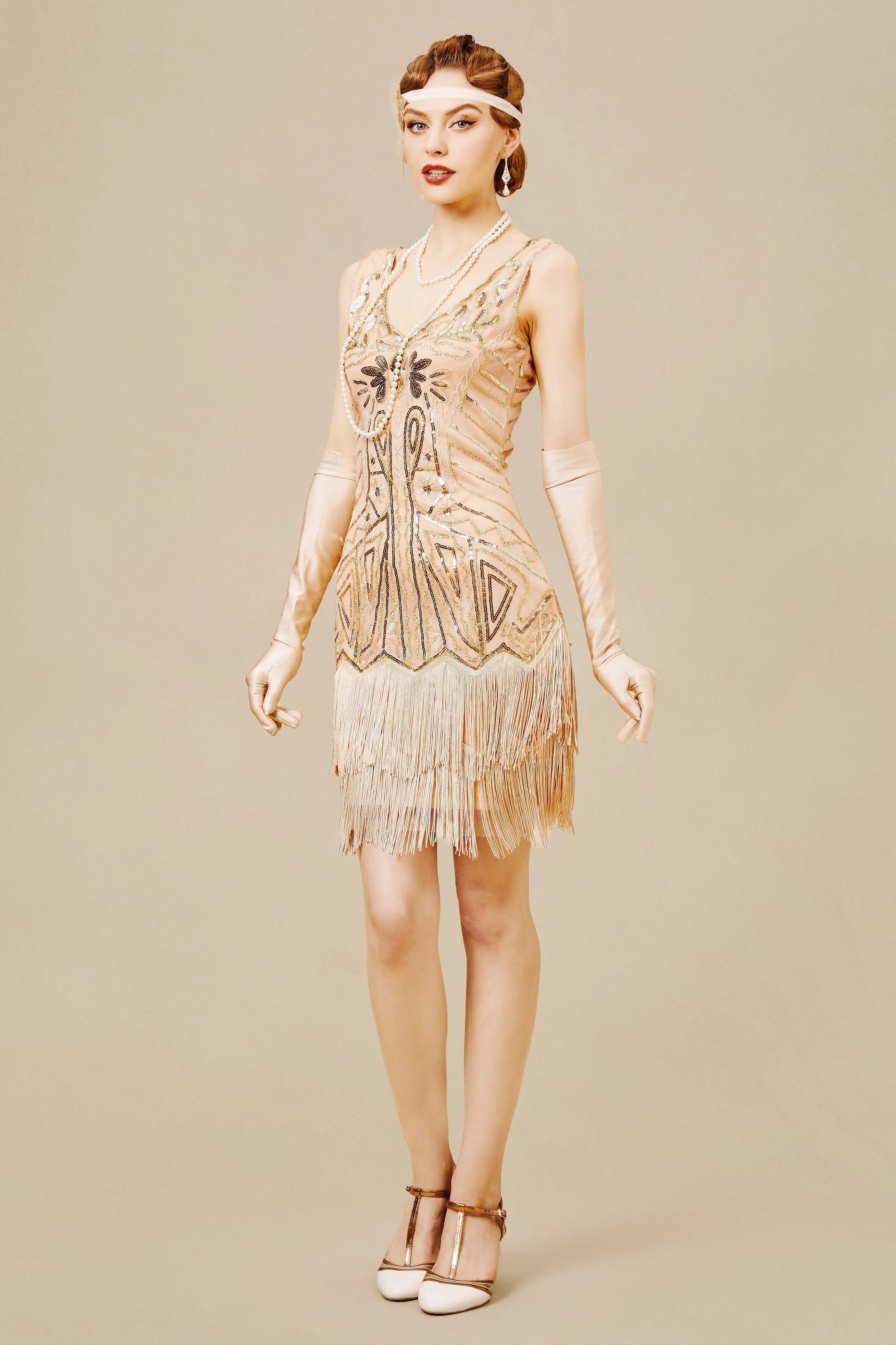 Classic Paisley Art Deco Flapper Dress sold by BABEYOND product image thumbnail 3