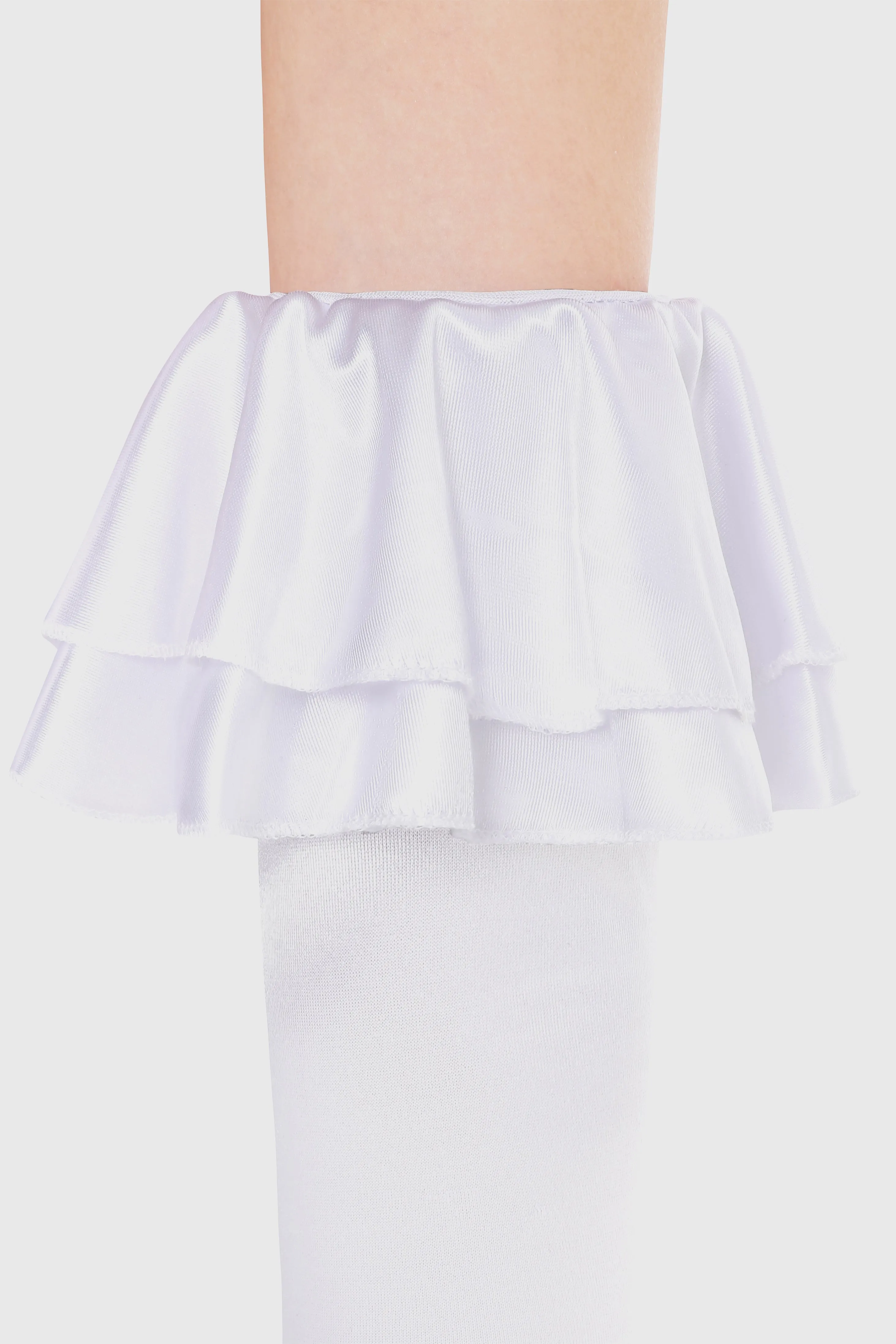 21.6" Satin Long Ruffled Cuff Gloves sold by BABEYOND product image thumbnail 4