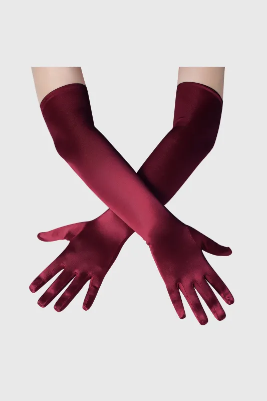 21.6" Satin Stretch Elbow Length Gloves made by BABEYOND