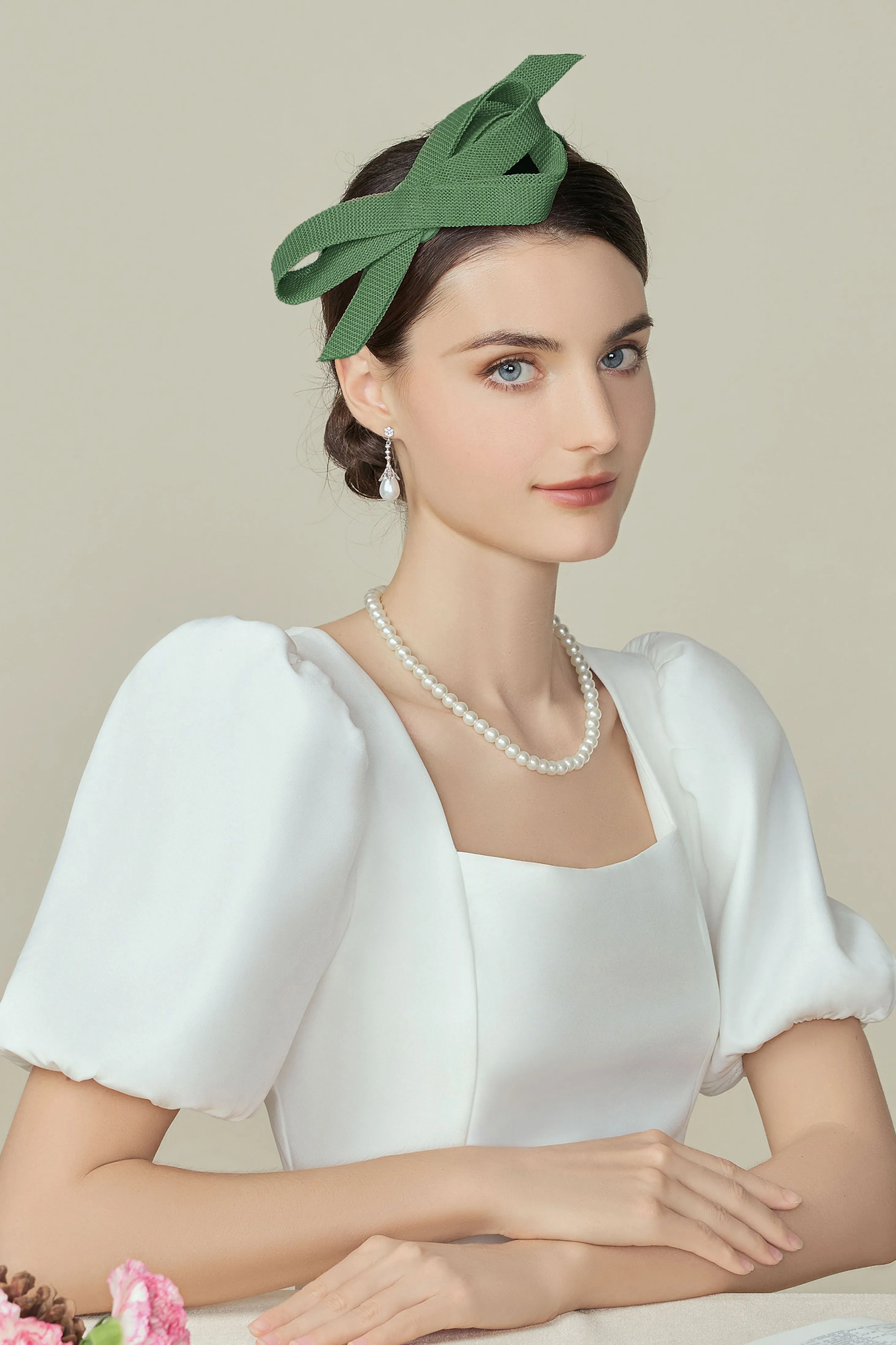 Delicate Mesh Ribbon Fascinator sold by BABEYOND product image thumbnail 3