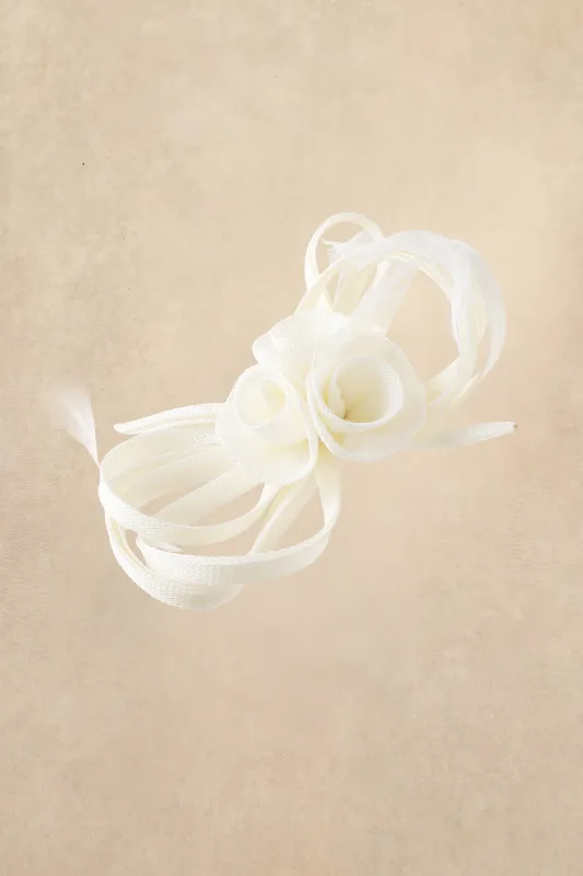Artistic Ribbon Rose Fascinator made by BABEYOND
