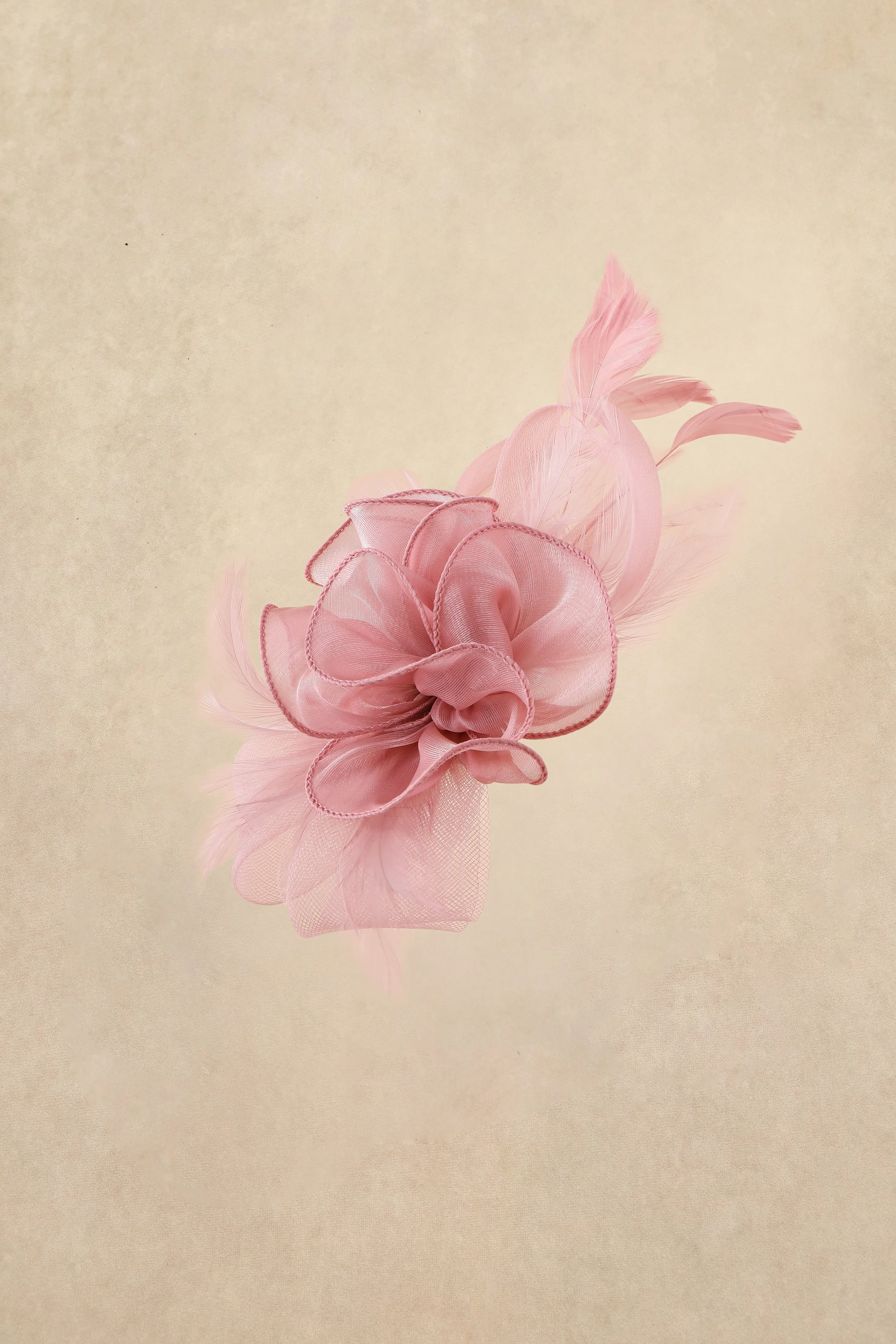 Romantic Tulle Feather Fascinator sold by BABEYOND