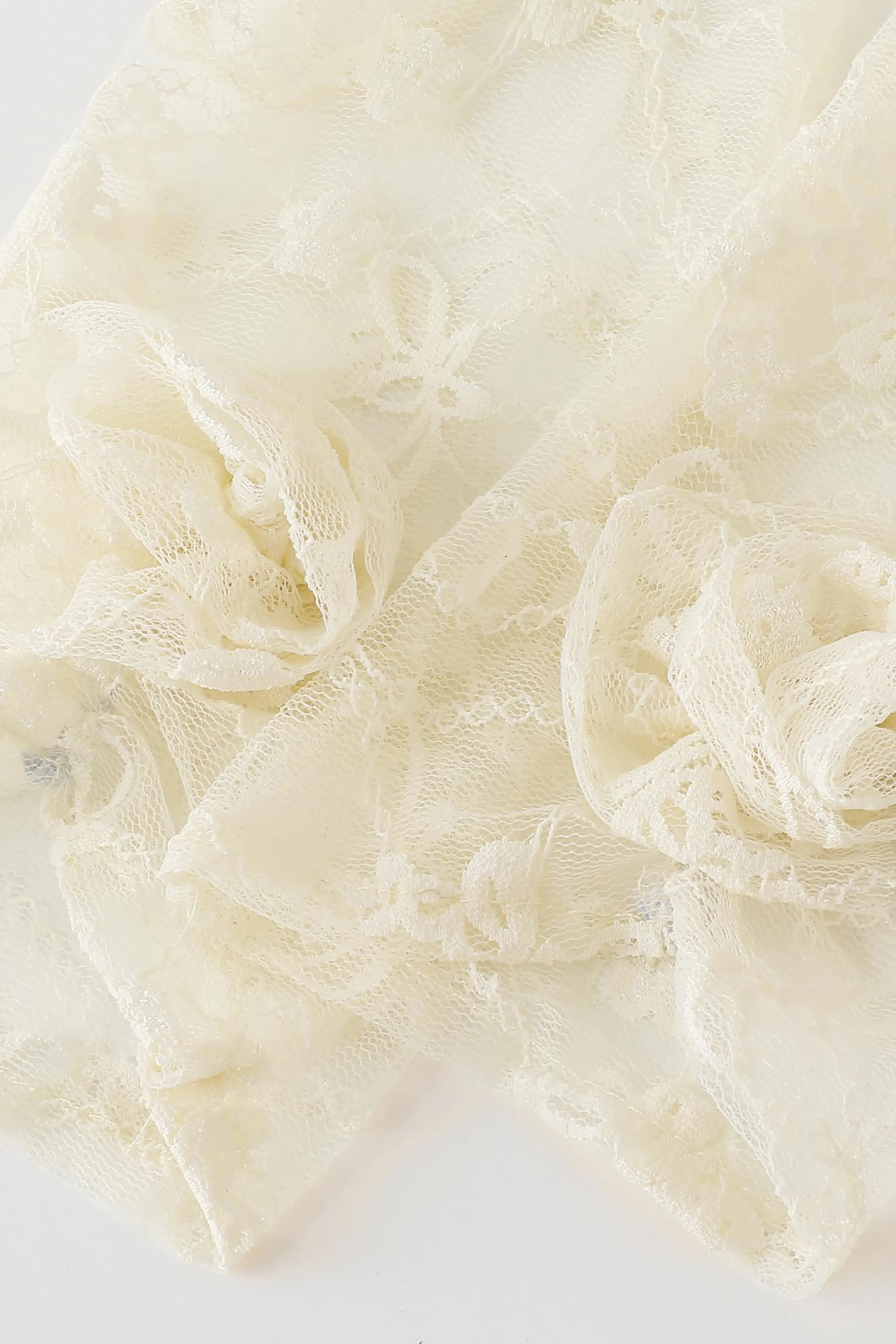 11.4" Stretchy Rose Floral Lace Gloves sold by BABEYOND product image thumbnail 3
