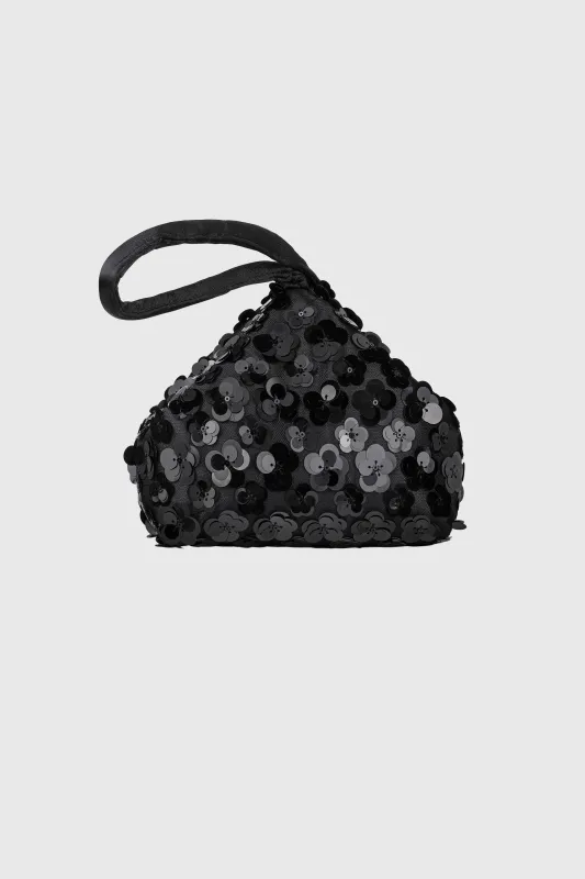 Glitter Sequin Floral Wristlet Clutch made by BABEYOND