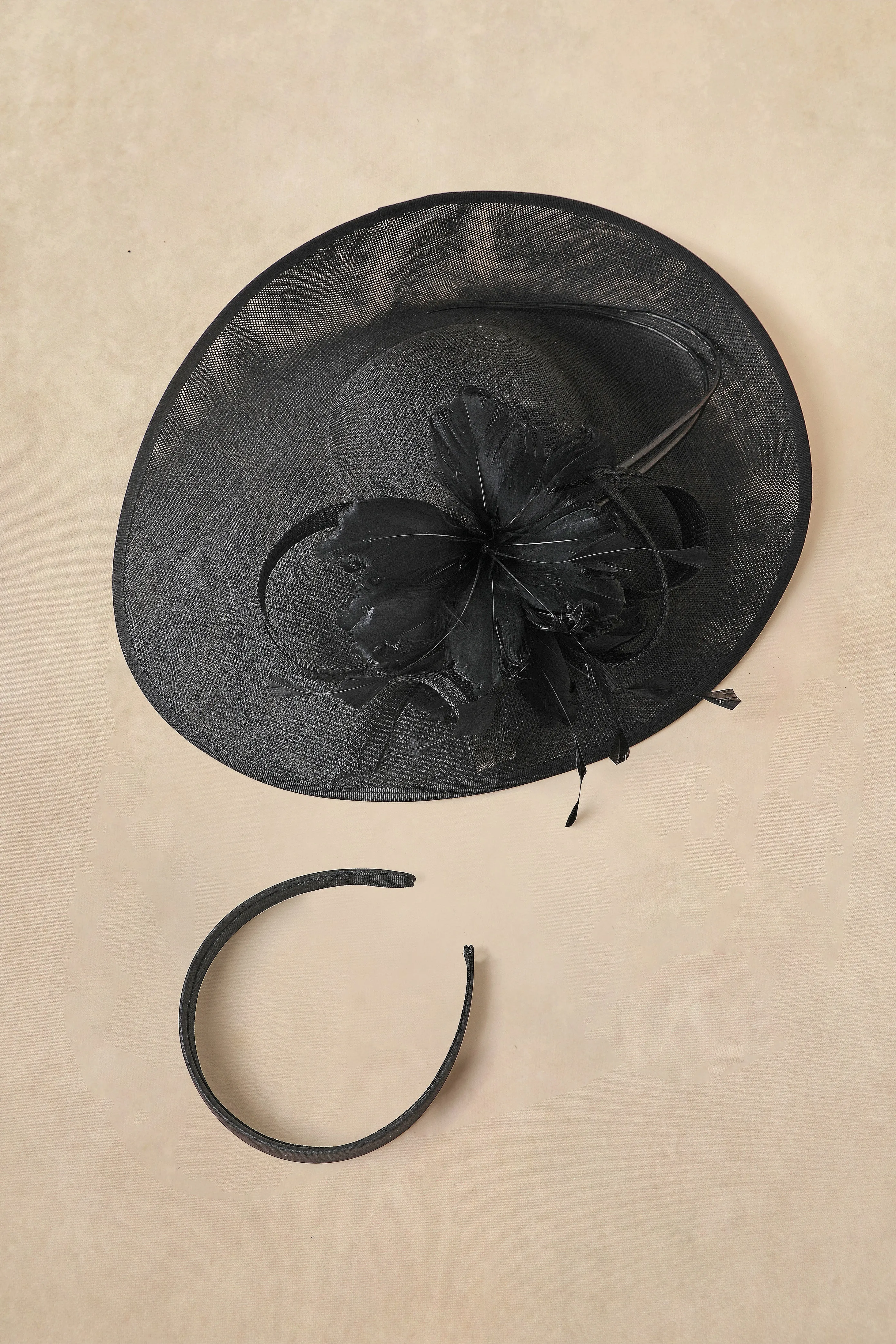 Elegant Ribbon Loop Floral Disc Ascot Fascinator sold by BABEYOND product image thumbnail 4