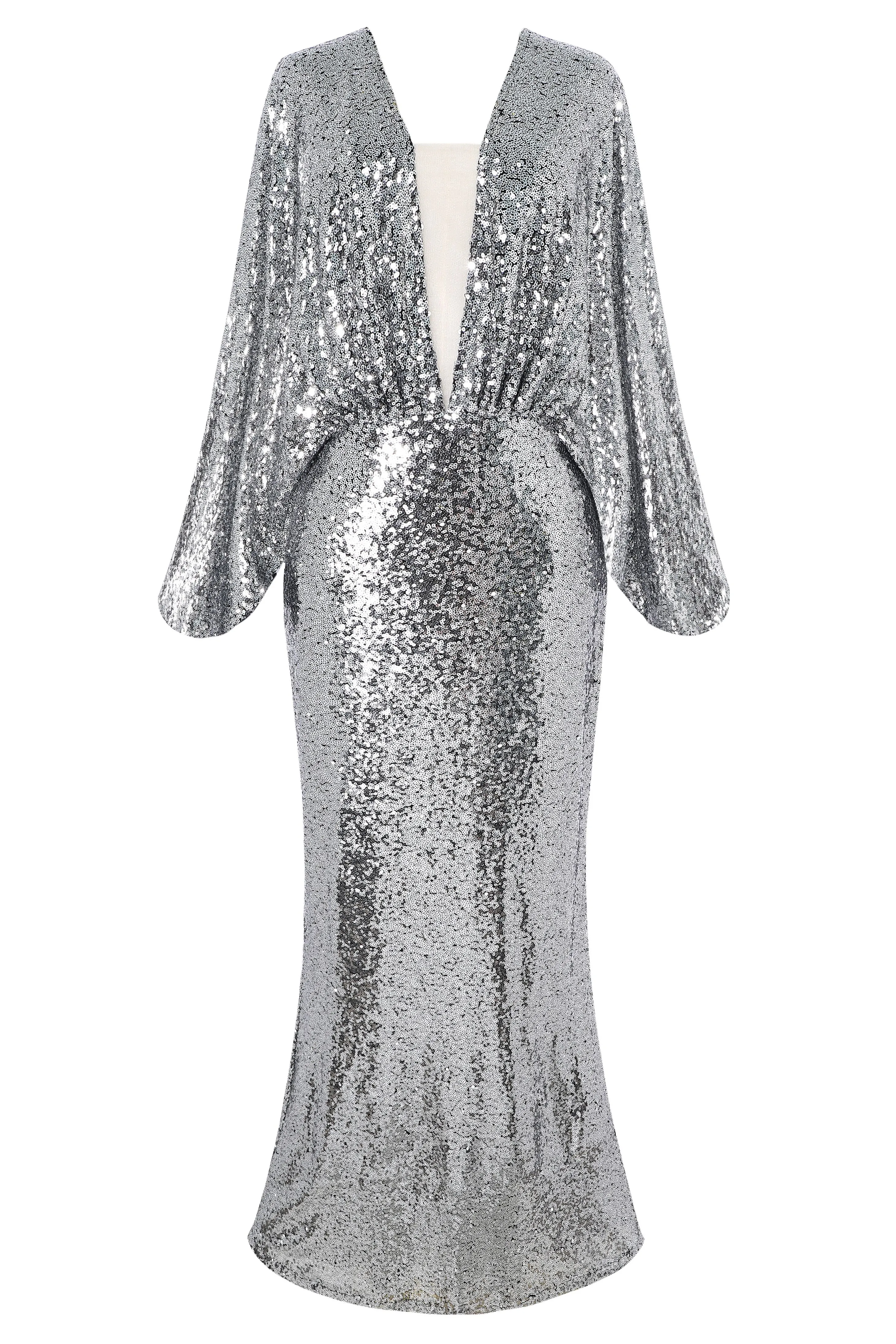 Scoop Neck Sheer Angel Sleeve Dress sold by BABEYOND product image thumbnail 4