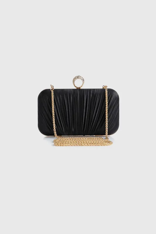 Exquisite Satin Pleated Evening Clutch Purse made by BABEYOND