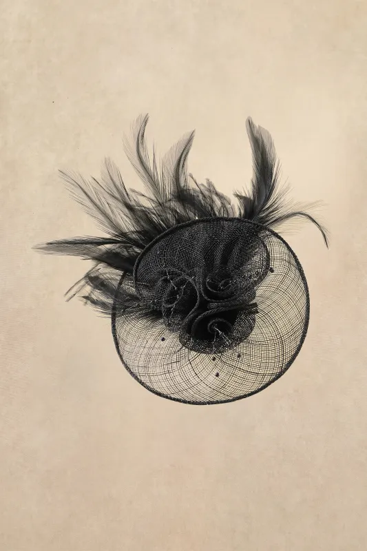 Floral Mesh Feather Derby Fascinator made by BABEYOND