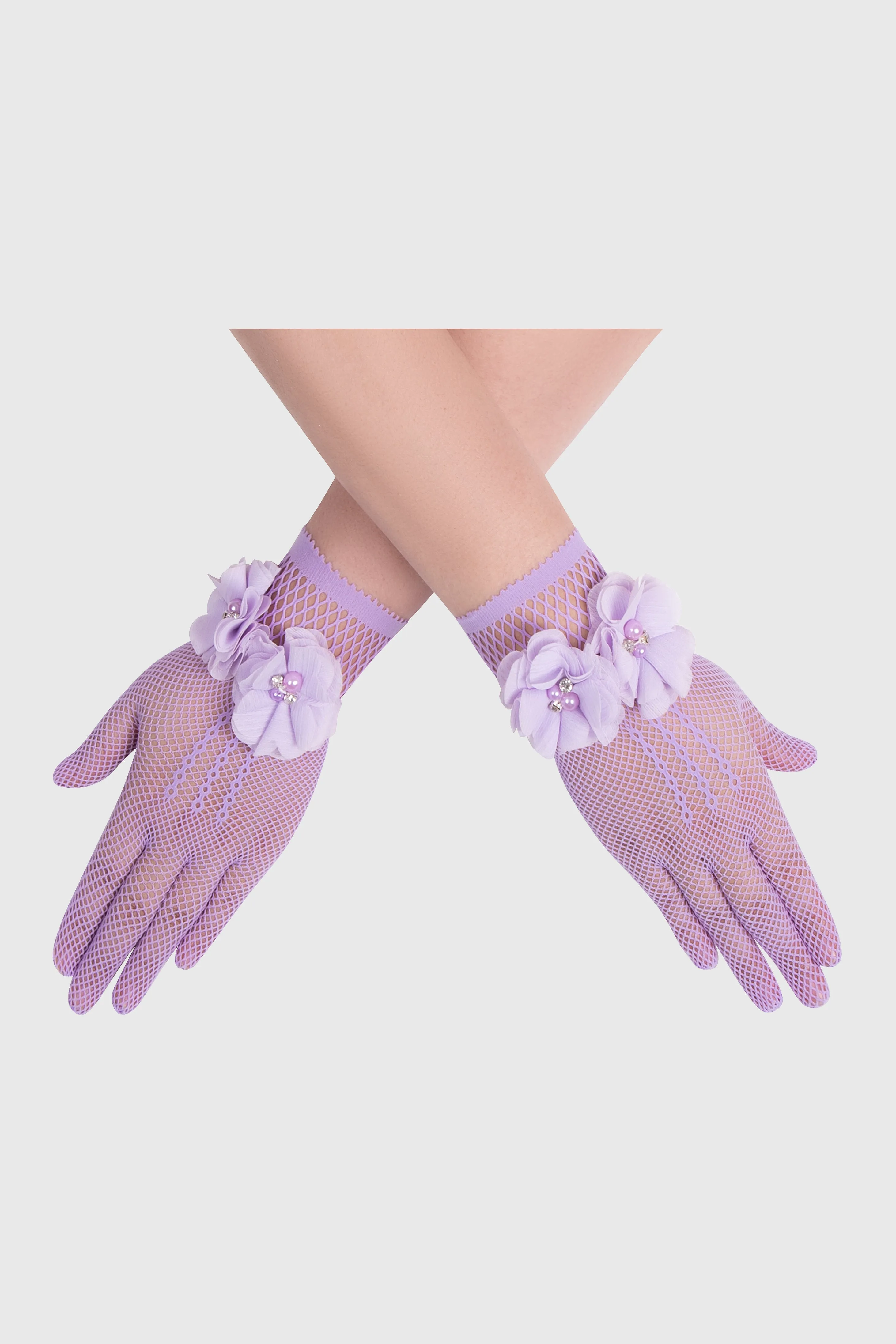 Short Floral Fishnet Party Gloves sold by BABEYOND product image thumbnail 4