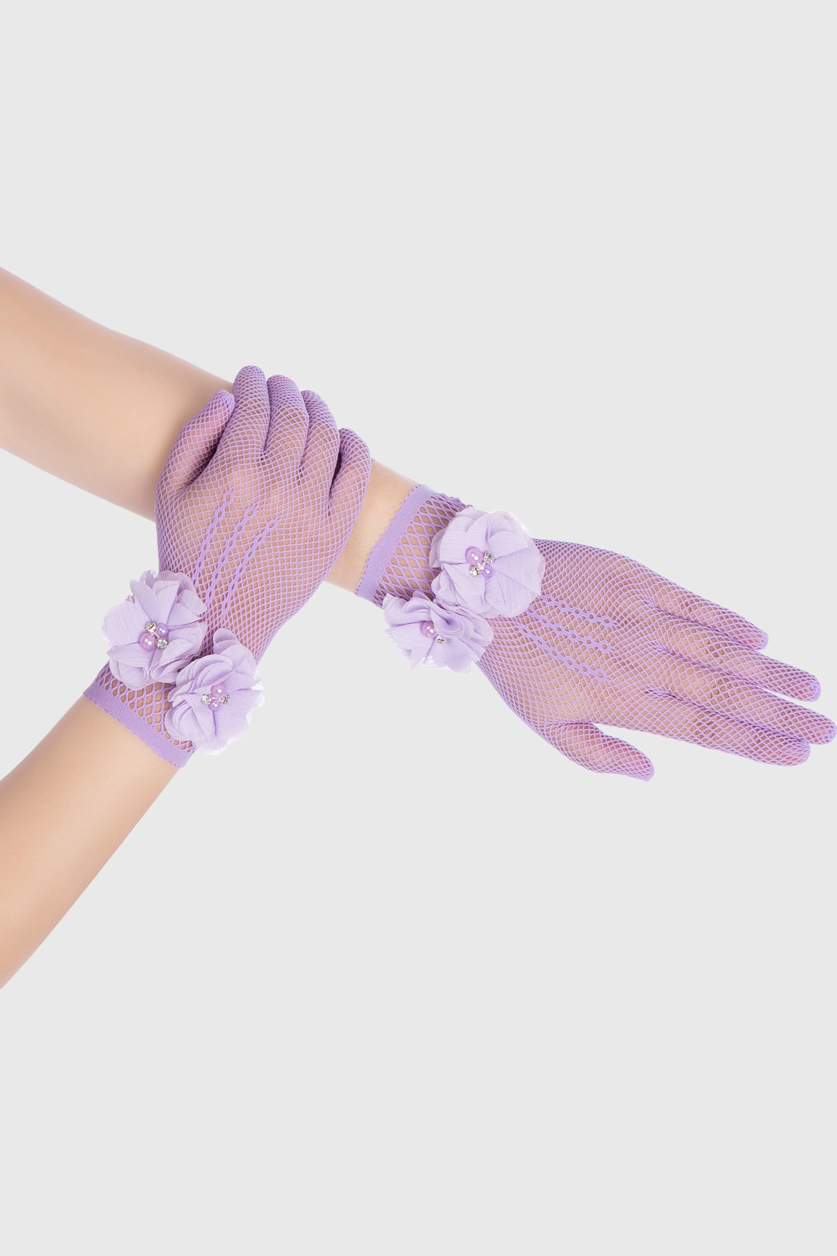 Short Floral Fishnet Party Gloves sold by BABEYOND product image thumbnail 5