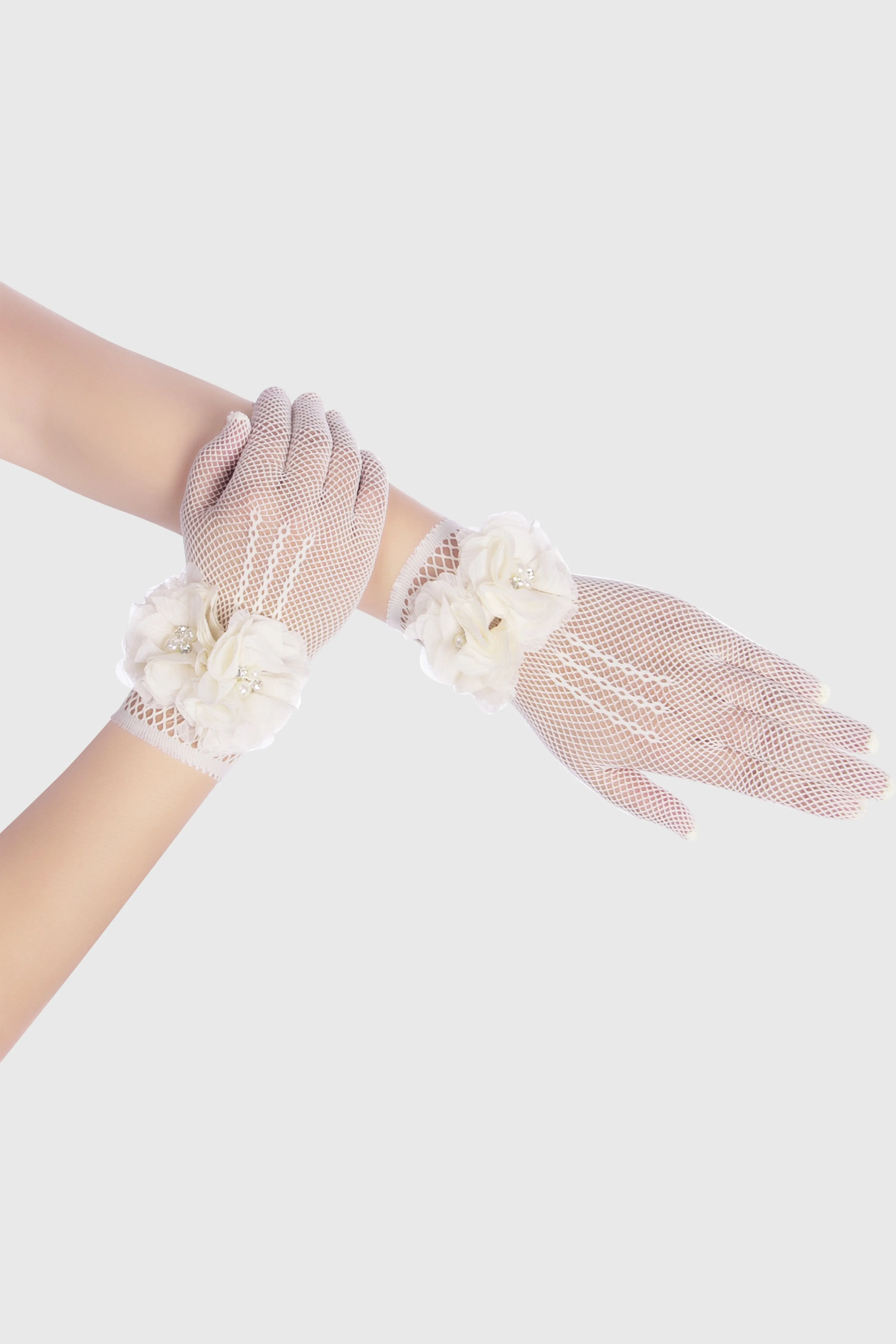 Short Floral Fishnet Party Gloves sold by BABEYOND product image thumbnail 2