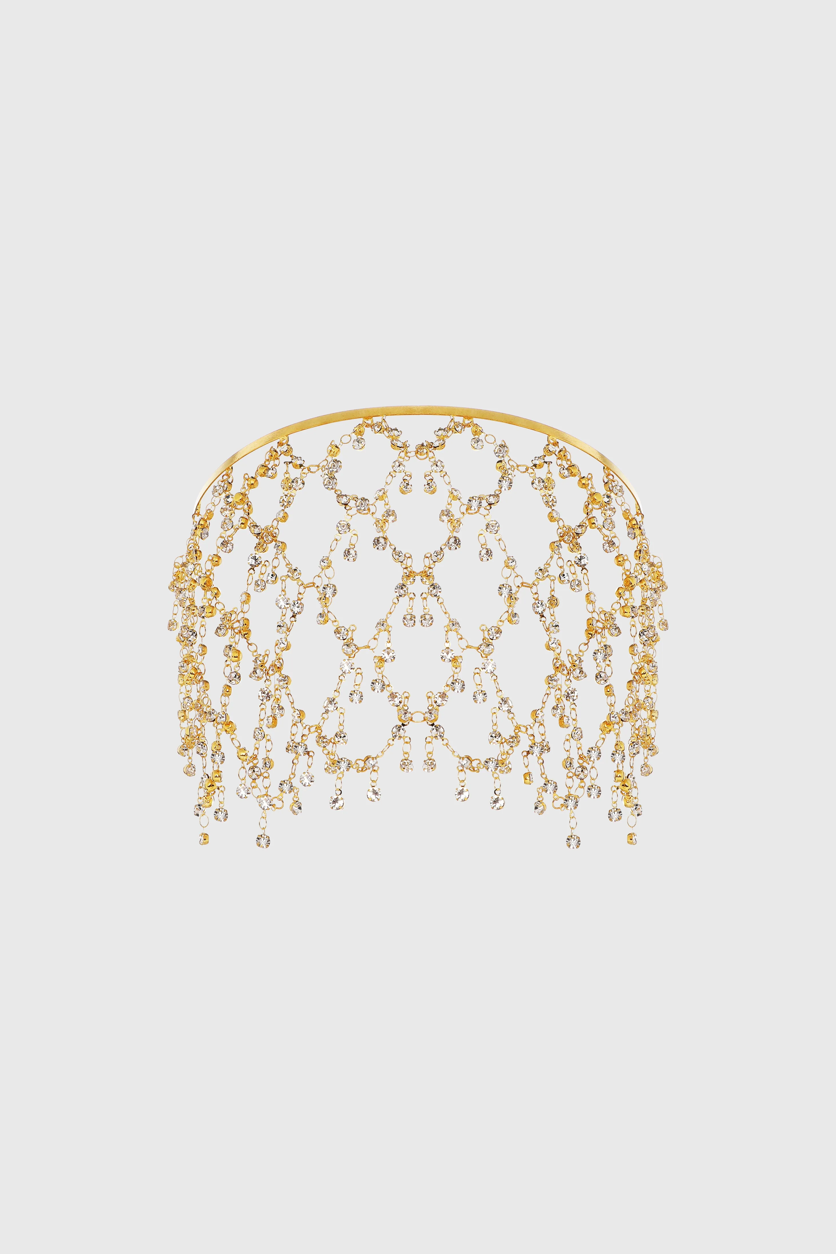 Vintage Rhinestone Chain Veil Headband sold by BABEYOND
