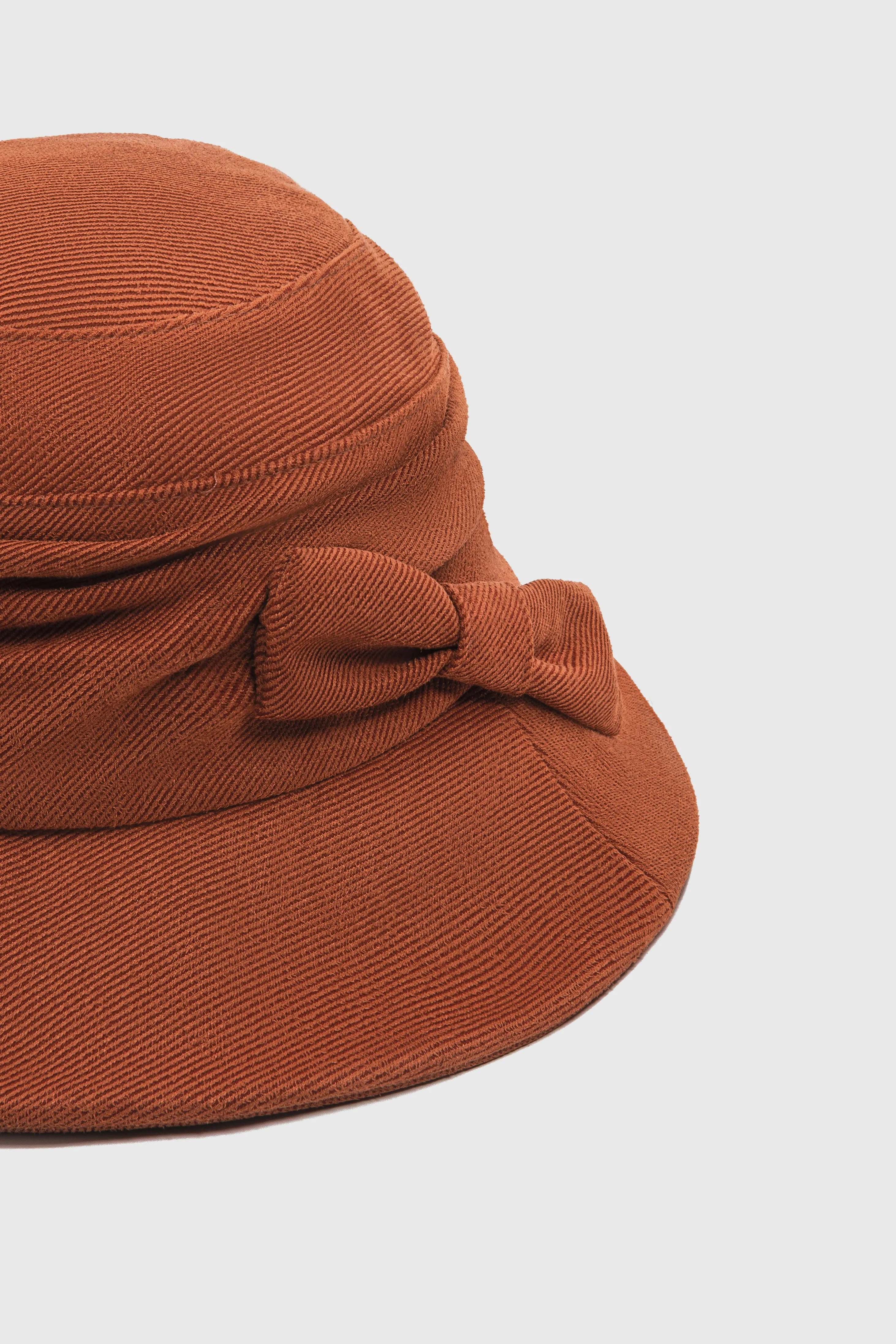 Bow-Trimmed Wide Brim Bucket Hat sold by BABEYOND product image thumbnail 2